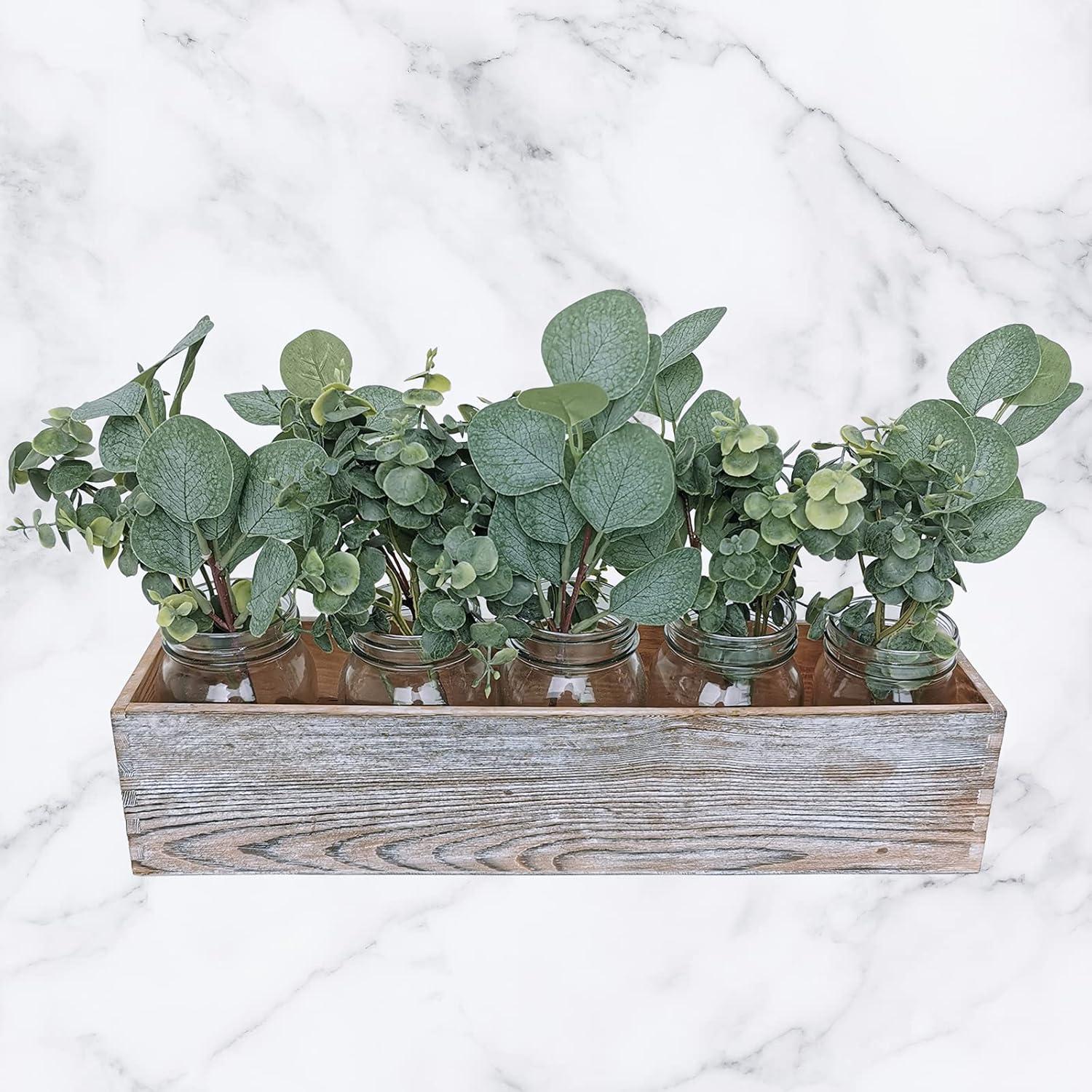 ToccoLeggero 10 Pcs Mixed Eucalyptus Leaves Stems Bulk Artificial Silver Dollar Picks Faux Branches For Vase Bouquets Floral Arrangement Wreath Farmhouse Rustic Greenery Decor