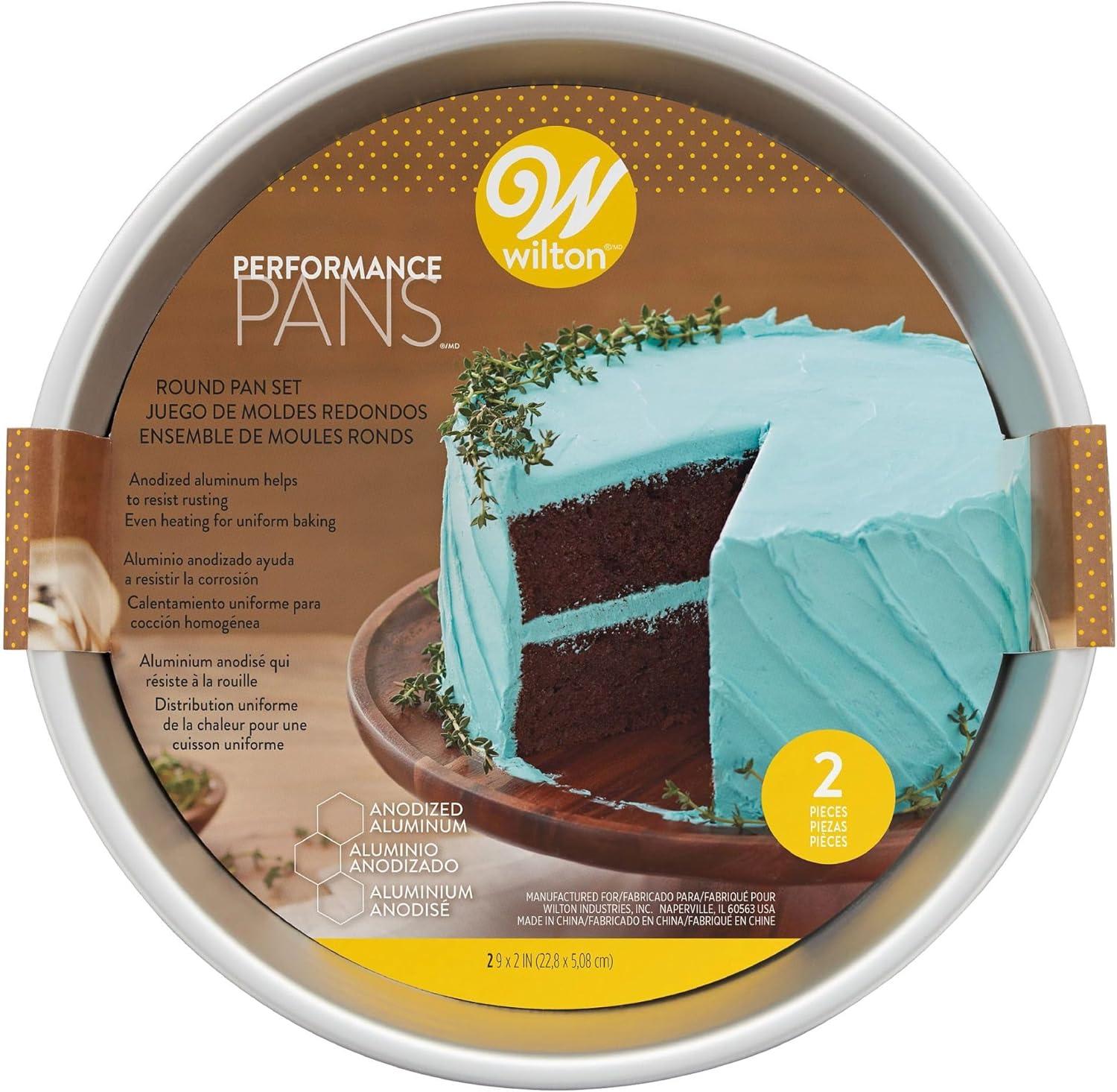 Wilton Performance Pans Aluminum 9-Inch Round Cake Pans, 2-Piece Set