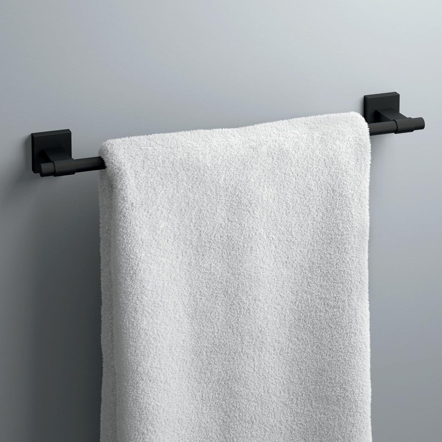 Maxted 18" Flat Black Wall Mounted Towel Bar