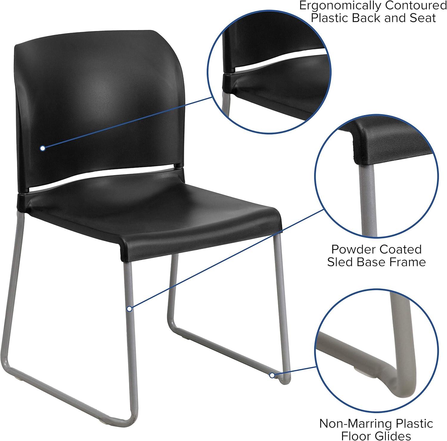 Brielle Contoured Sled Base Stackable Waiting Room Chairs