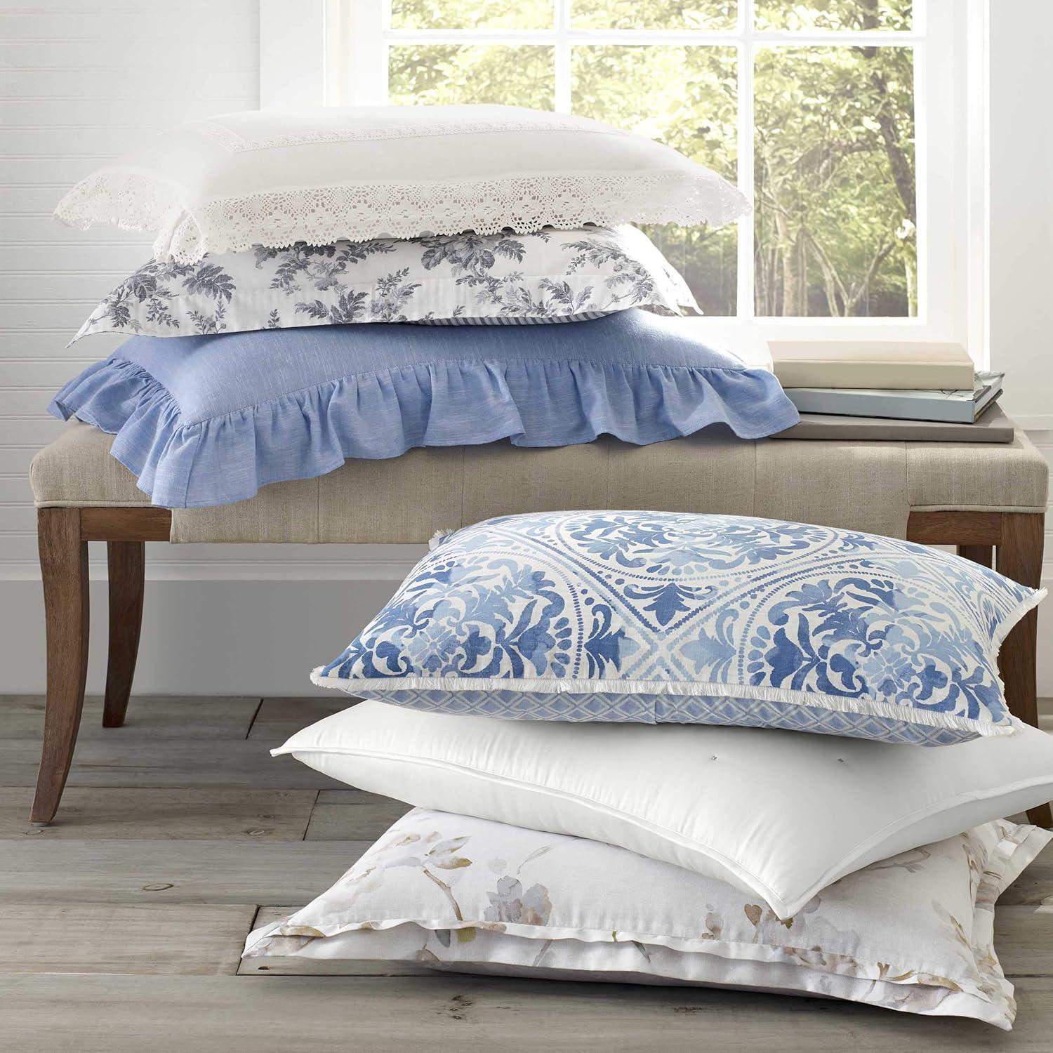 Mila Blue King Cotton Reversible Comforter Set