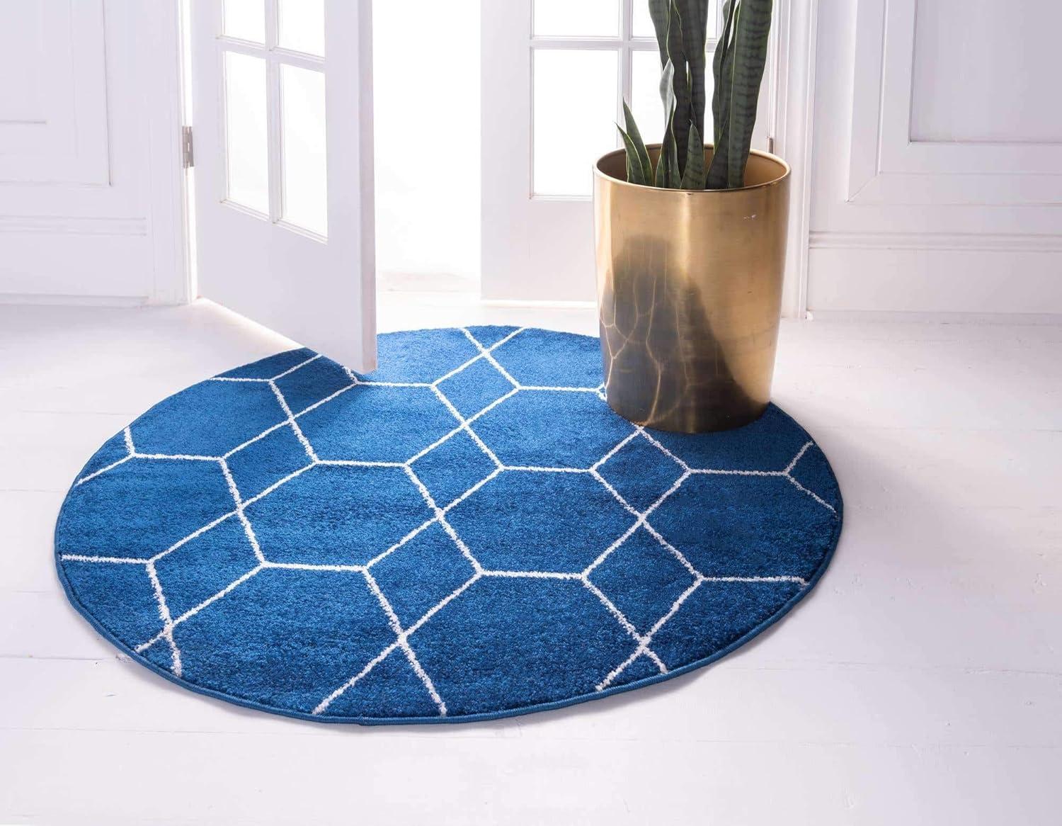 Unique Loom Trellis Frieze Geometric Area Rug