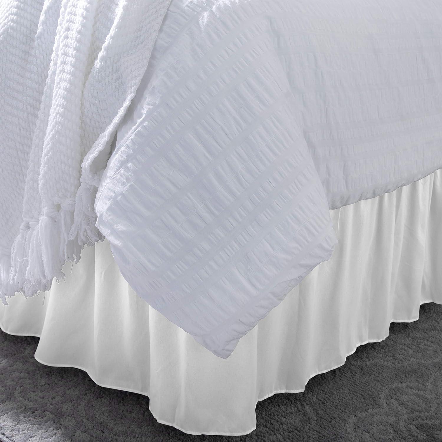 Home Details Adult Wrap Around 14" Bed Ruffle Queen/King in White