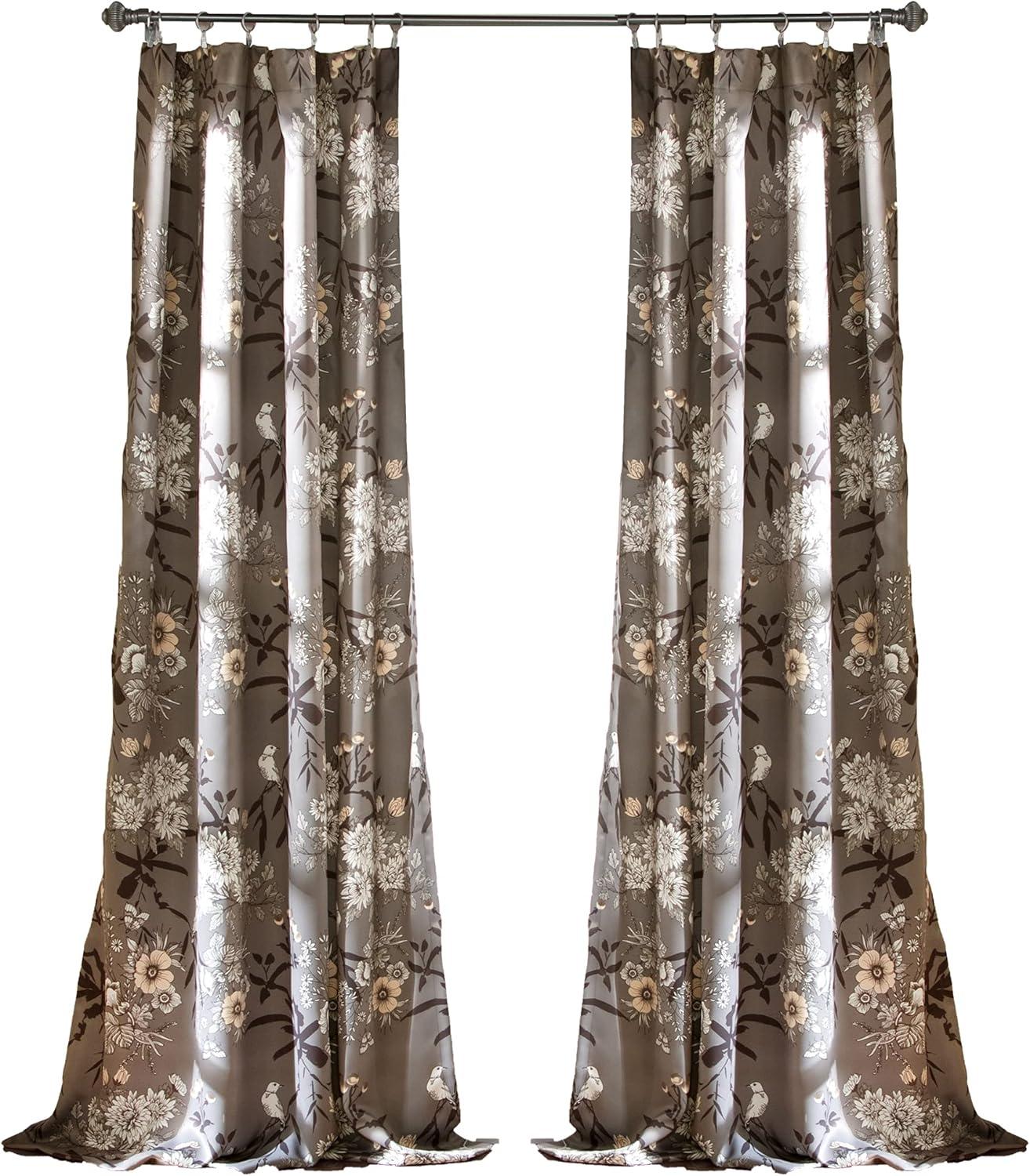 Botanical Garden Polyester Room Darkening Curtain Pair (Set of 2)