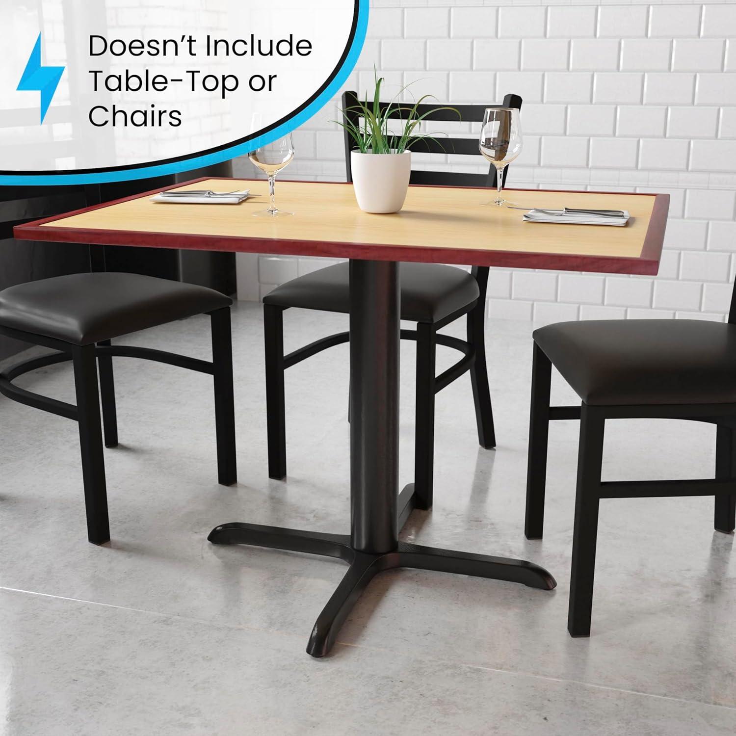 Flash Furniture Beverly Restaurant Table X-Base with 3" Dia. Table Height Column