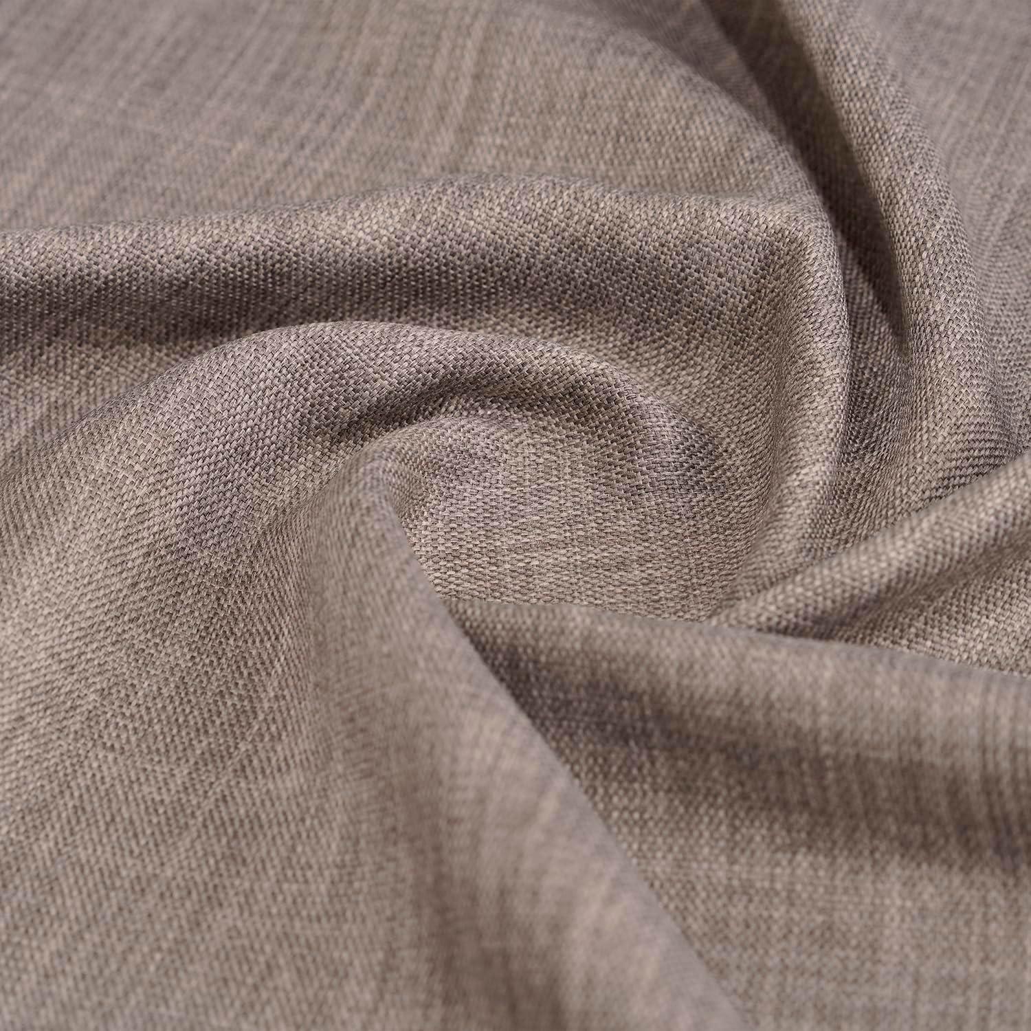 HPD Half Price Drapes Mink Extra Wide Faux Linen Room Darkening Curtains for Bedroom & Living Room Curtains (1 Panel), Door & Window Curtains 84 inch length, Rod Pocket Curtains & drapes, 50W X 108L