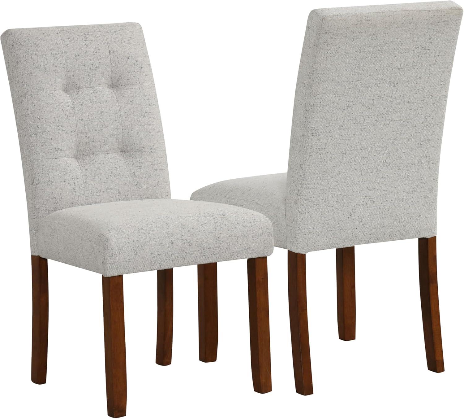 HomePop Set of 2 Tufted Back Dining Chairs Plywood Frame, Capacity