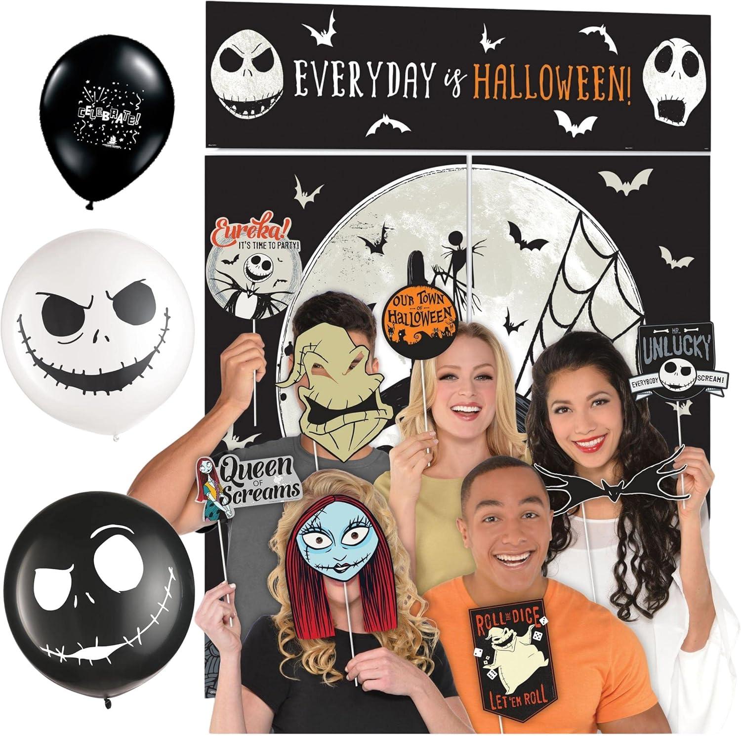 Nightmare Before Christmas Halloween Scene Setter with Photo Props