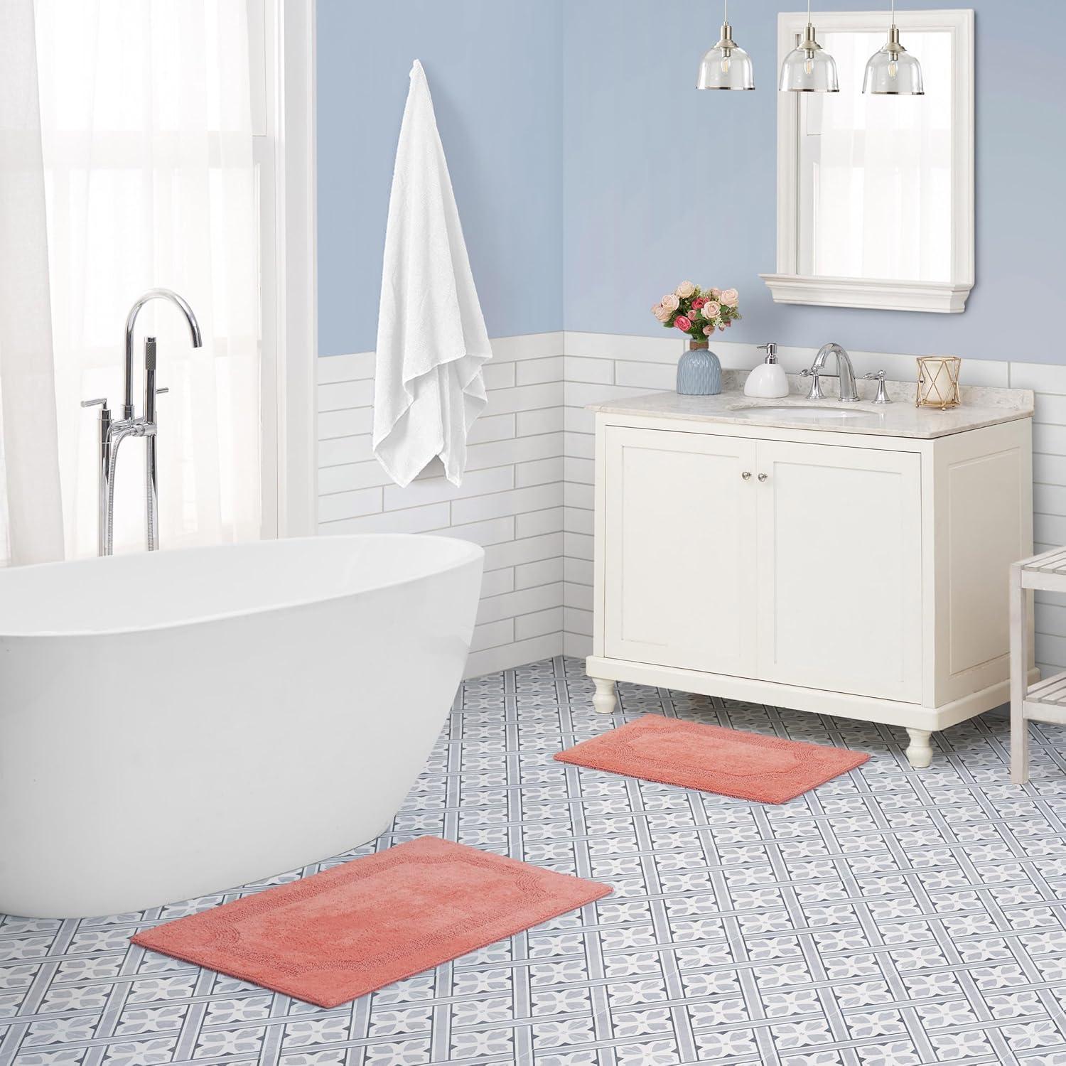 Coral Classic Cotton 2-Piece Bath Rug Set