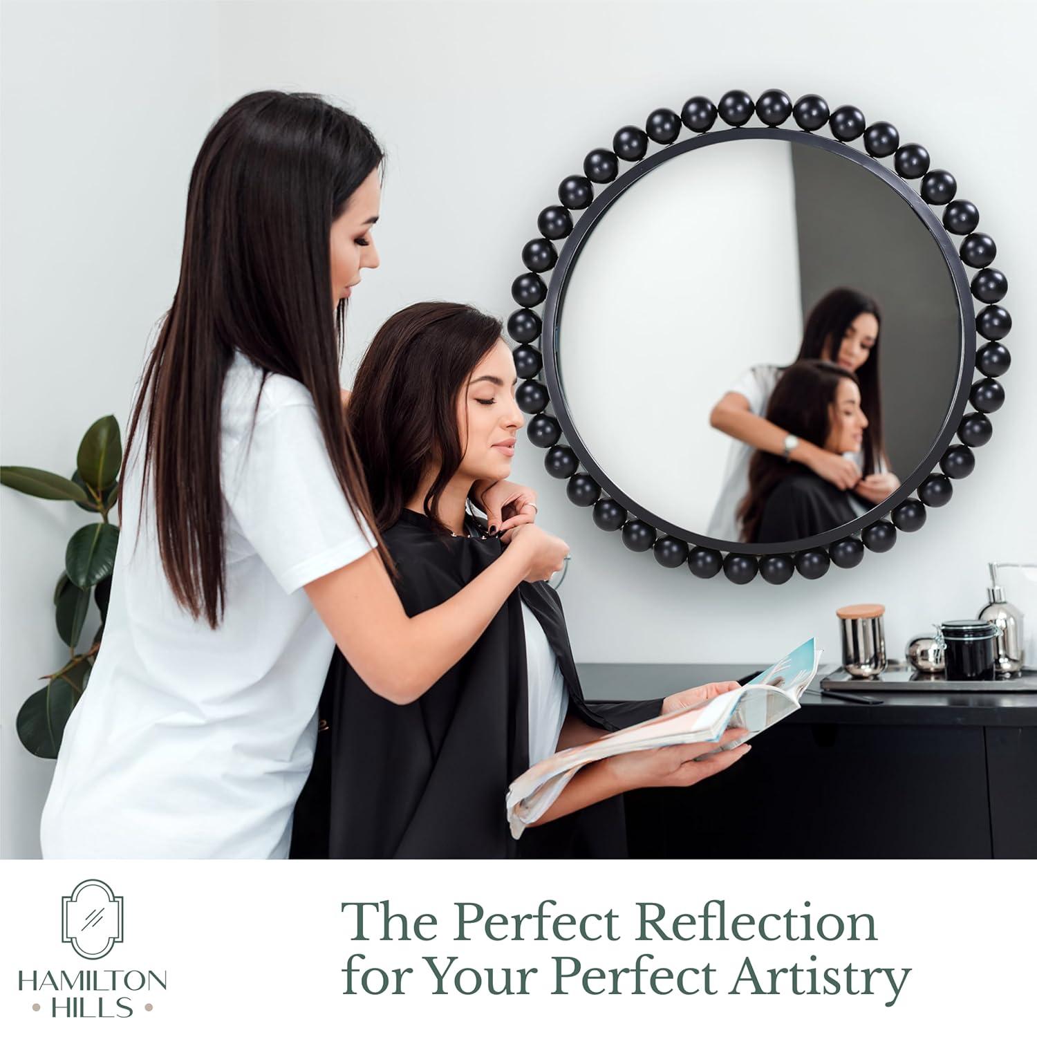 Hamilton Hills 24" Bronze Circle Deep Set Metal Round Frame Mirror Contemporary