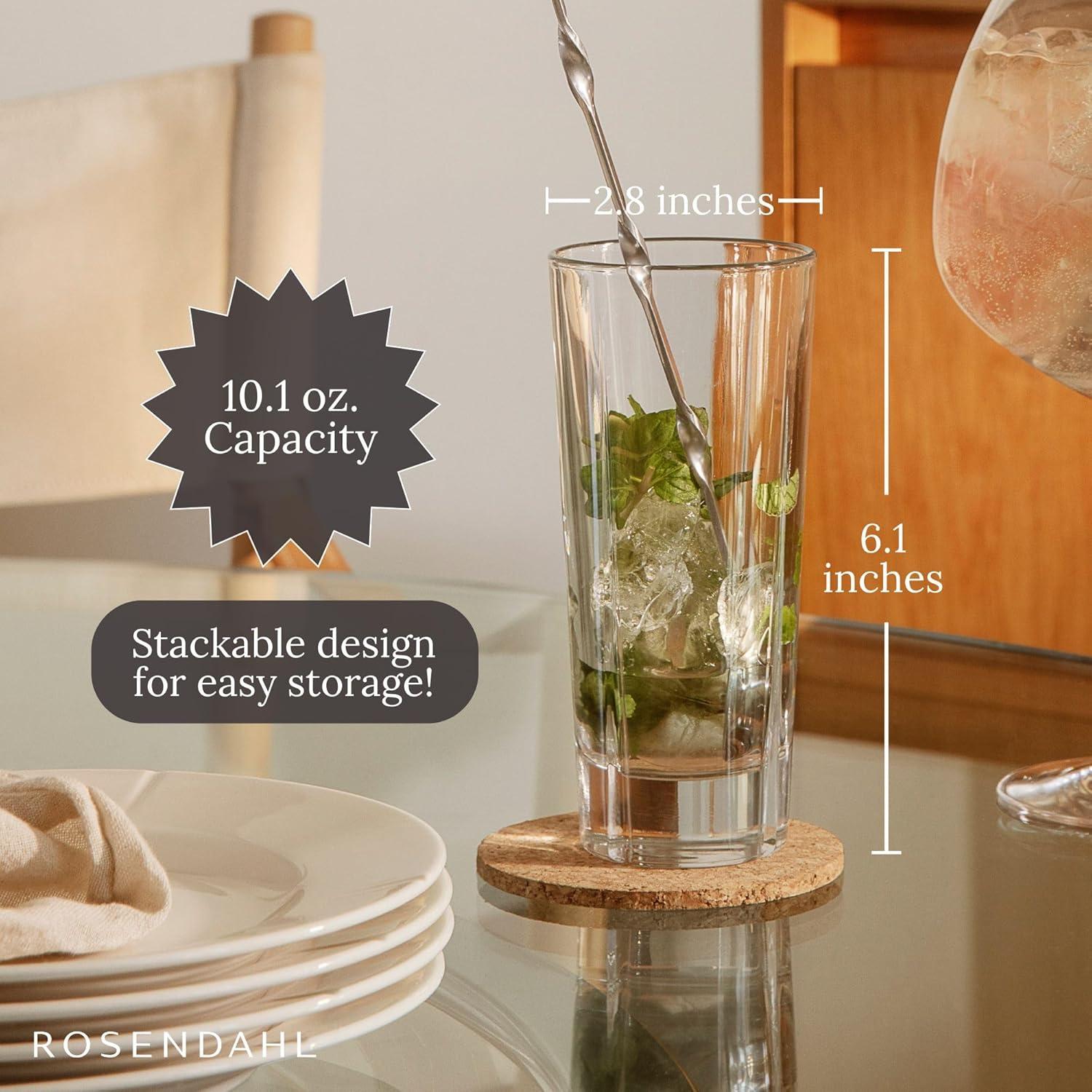 Rosendahl Grand Cru Long Drink Glass, Clear, 10.1 Oz, 4 Pcs (Set of 4)