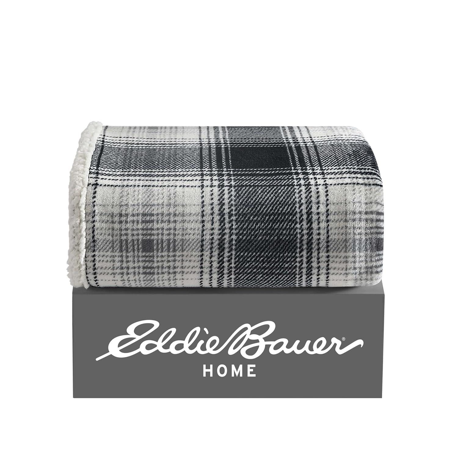 Eddie Bauer Eddie Bauer Printed Plush Fleece/Sherpa Throw Blankets
