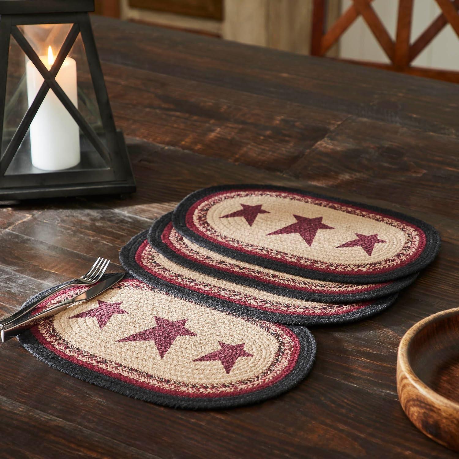 VHC Brands Connell Geometric Oval Placemat (Set of 4)
