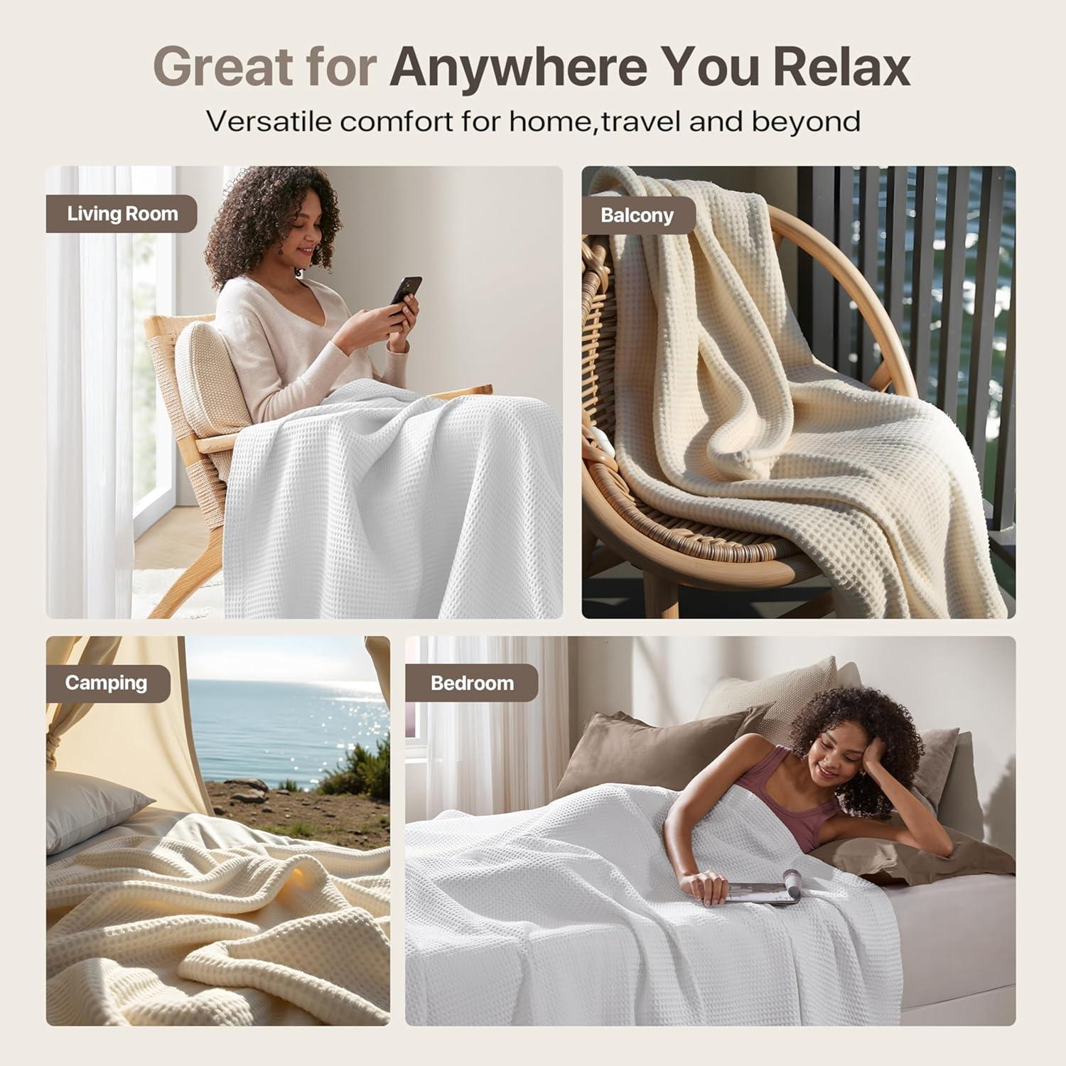 Waffle Weave Cotton Blanket