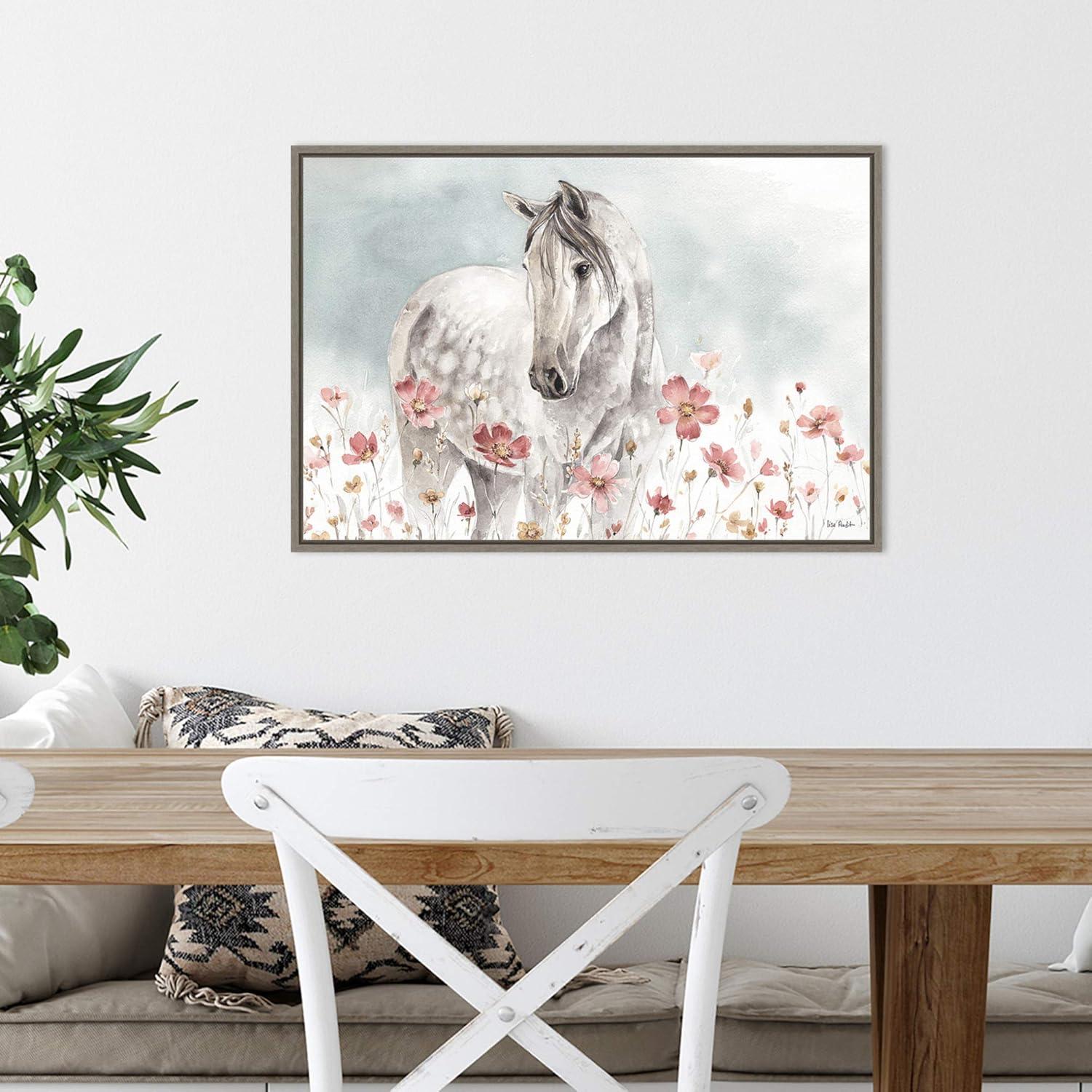 Amanti Art Wild Horses I by Lisa Audit Canvas Wall Art Print Framed 23-in. x 16-in.