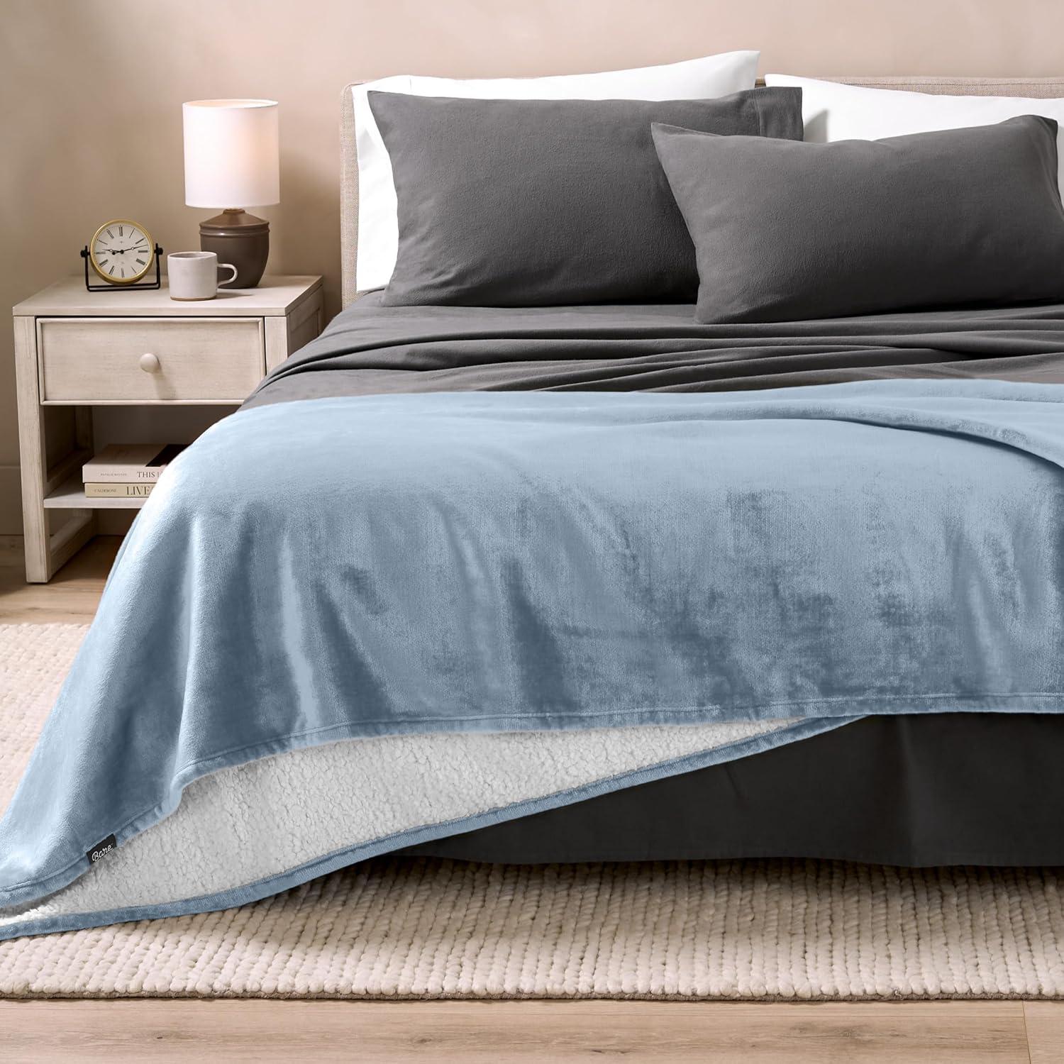 Bare Home Sherpa Fleece Blanket