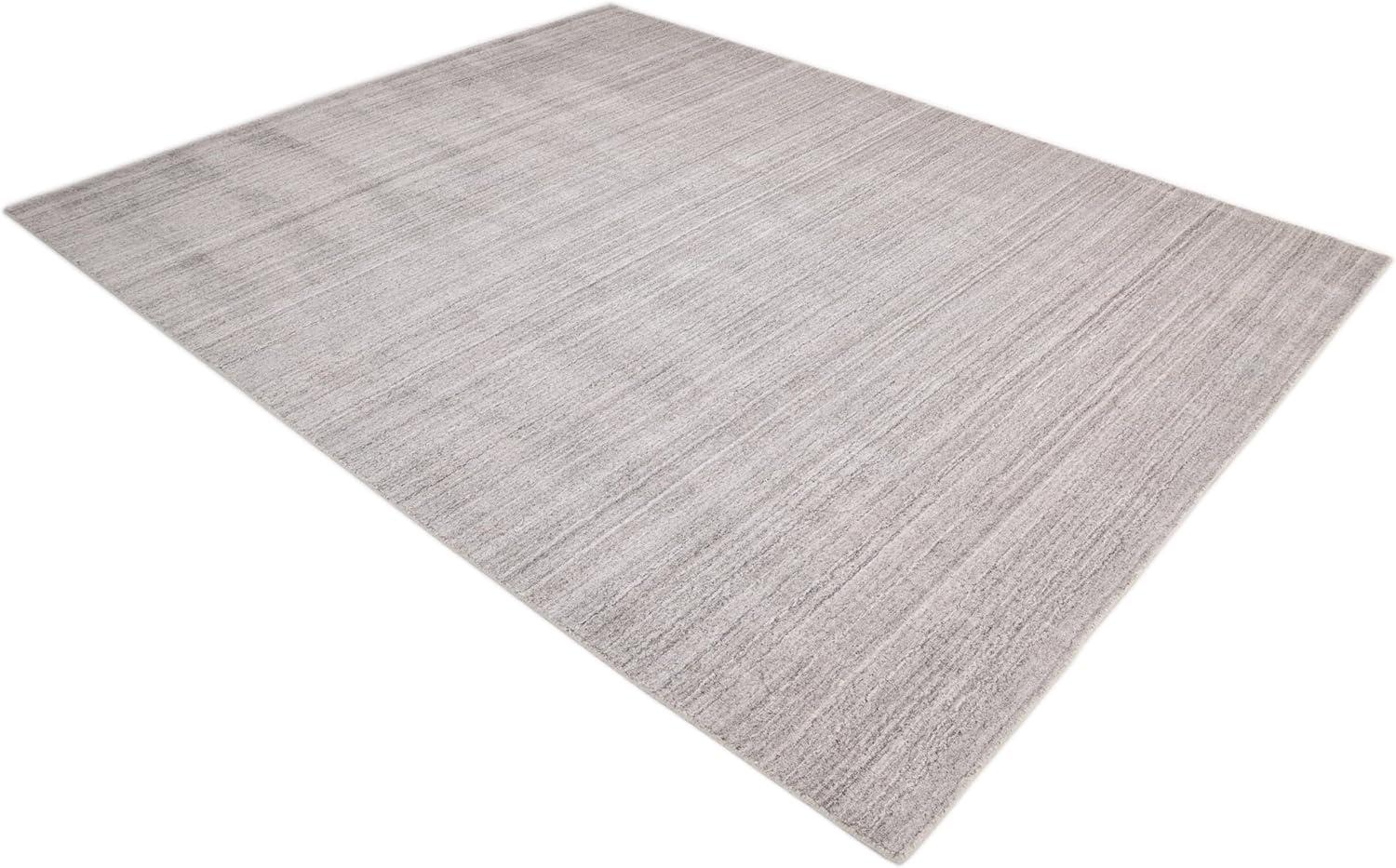 Halsey Hand-Knotted Silver Linen and Wool 2'6" x 8' Runner Rug