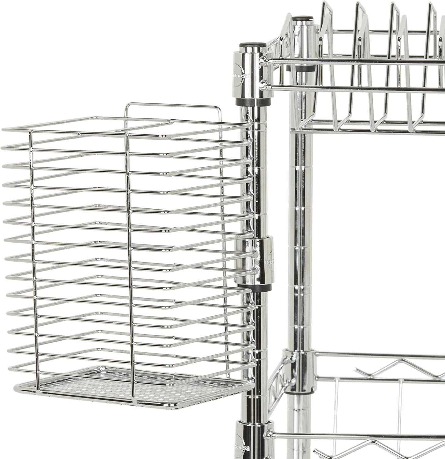 happimess Brooklyn 24" Adjustable Dish Rack, Chrome