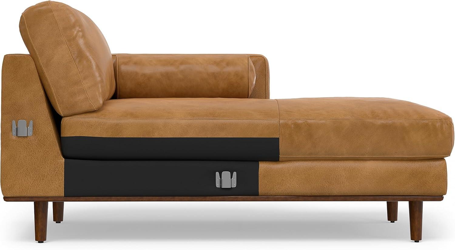 Morrison Sienna Leather Sectional Sofa with Pillow-top Arm