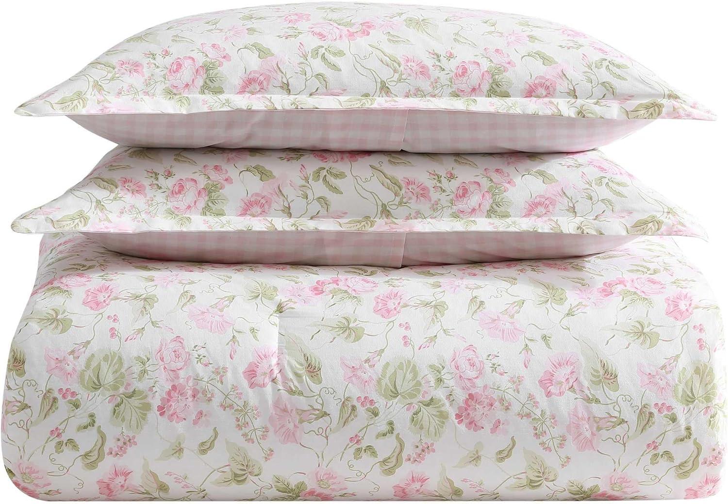 Laura Ashley Morning Gloria Cotton Comforter Set Pink