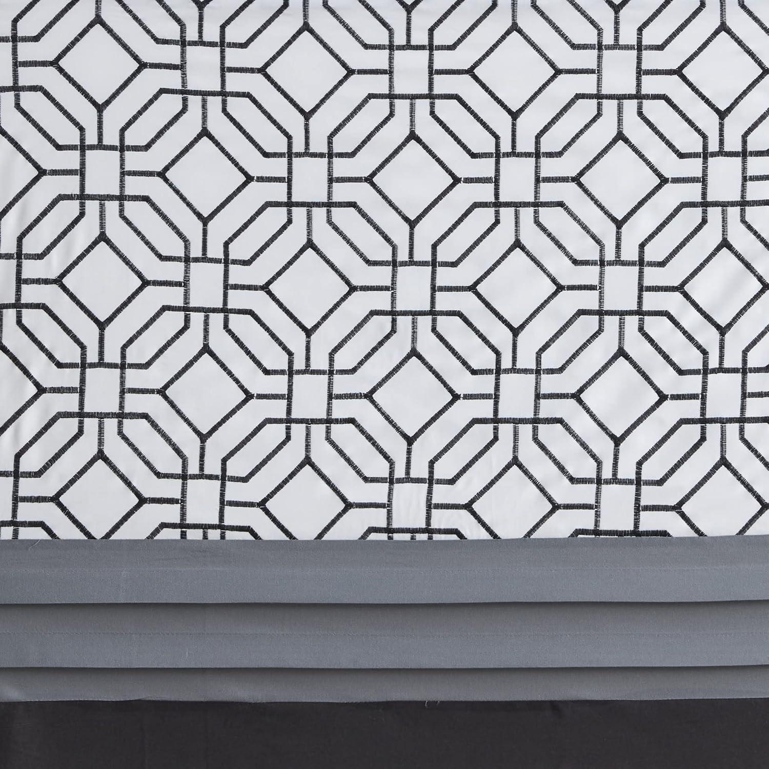 510 Design Embroidered and Pieced Shower Curtain