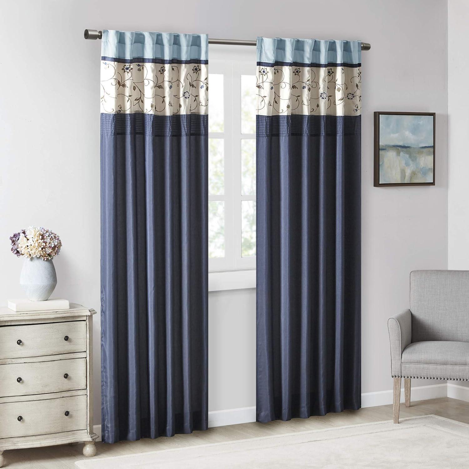 Serene Embroidered Curtain Panel