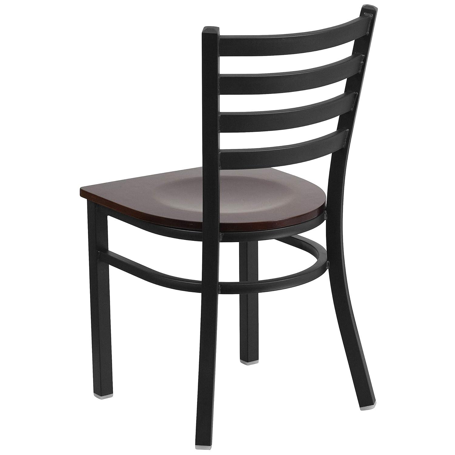 Flash Furniture Kendall Clear Coated Ladder Back Metal Restaurant Chair