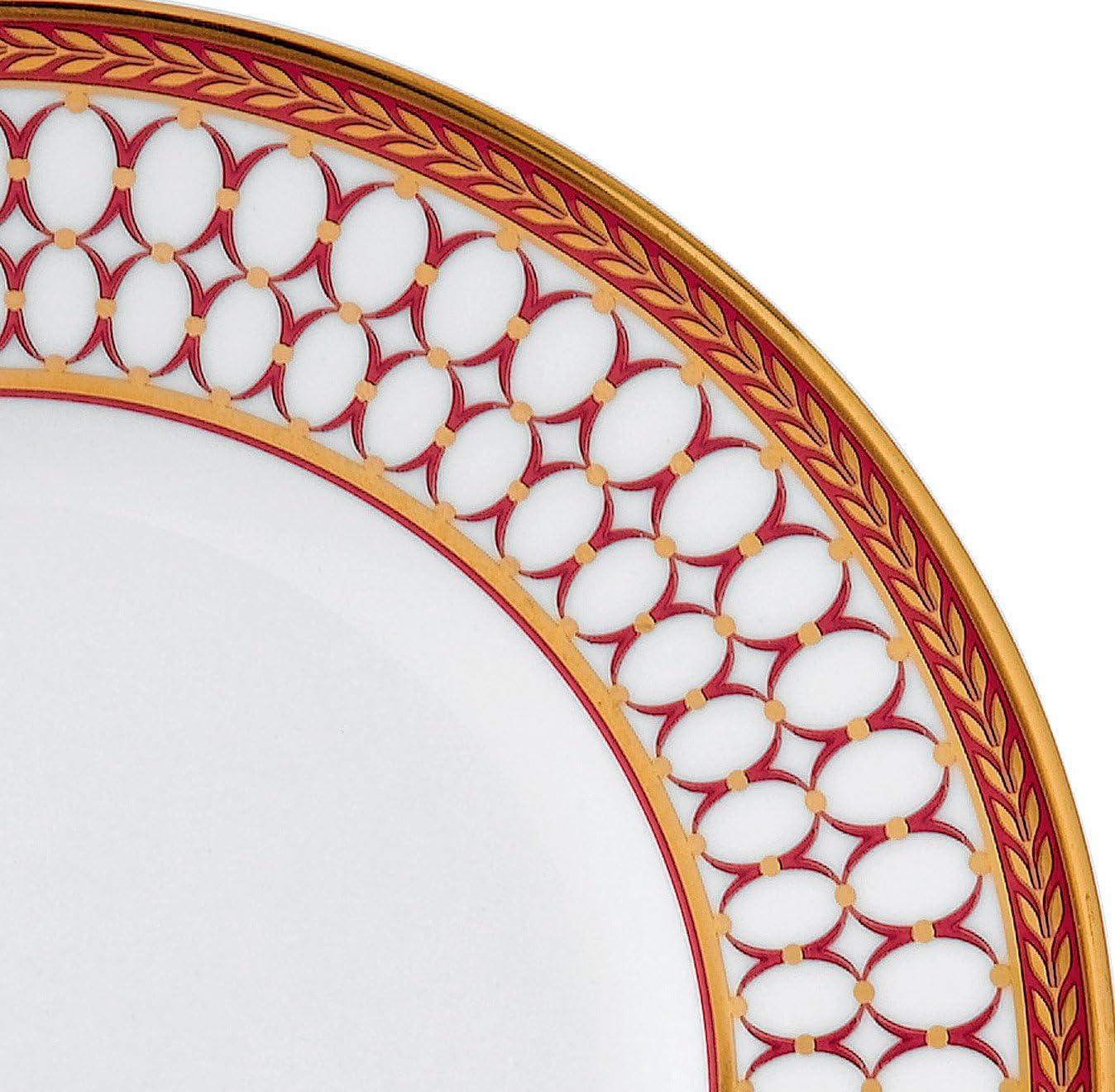 Renaissance Red and Gold Porcelain Bread Plate