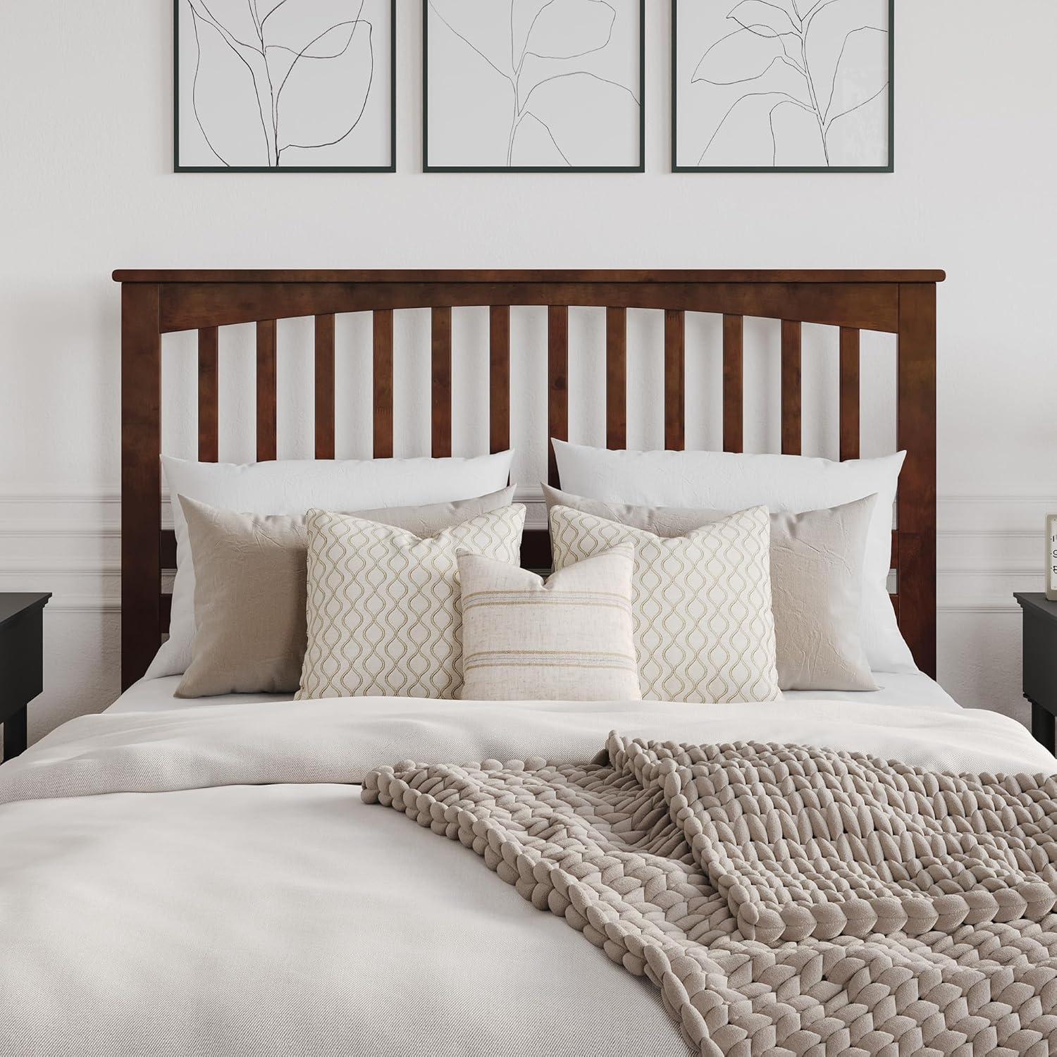 AFI Furnishings Mission Queen Headboard with Turbo Charger in Walnut