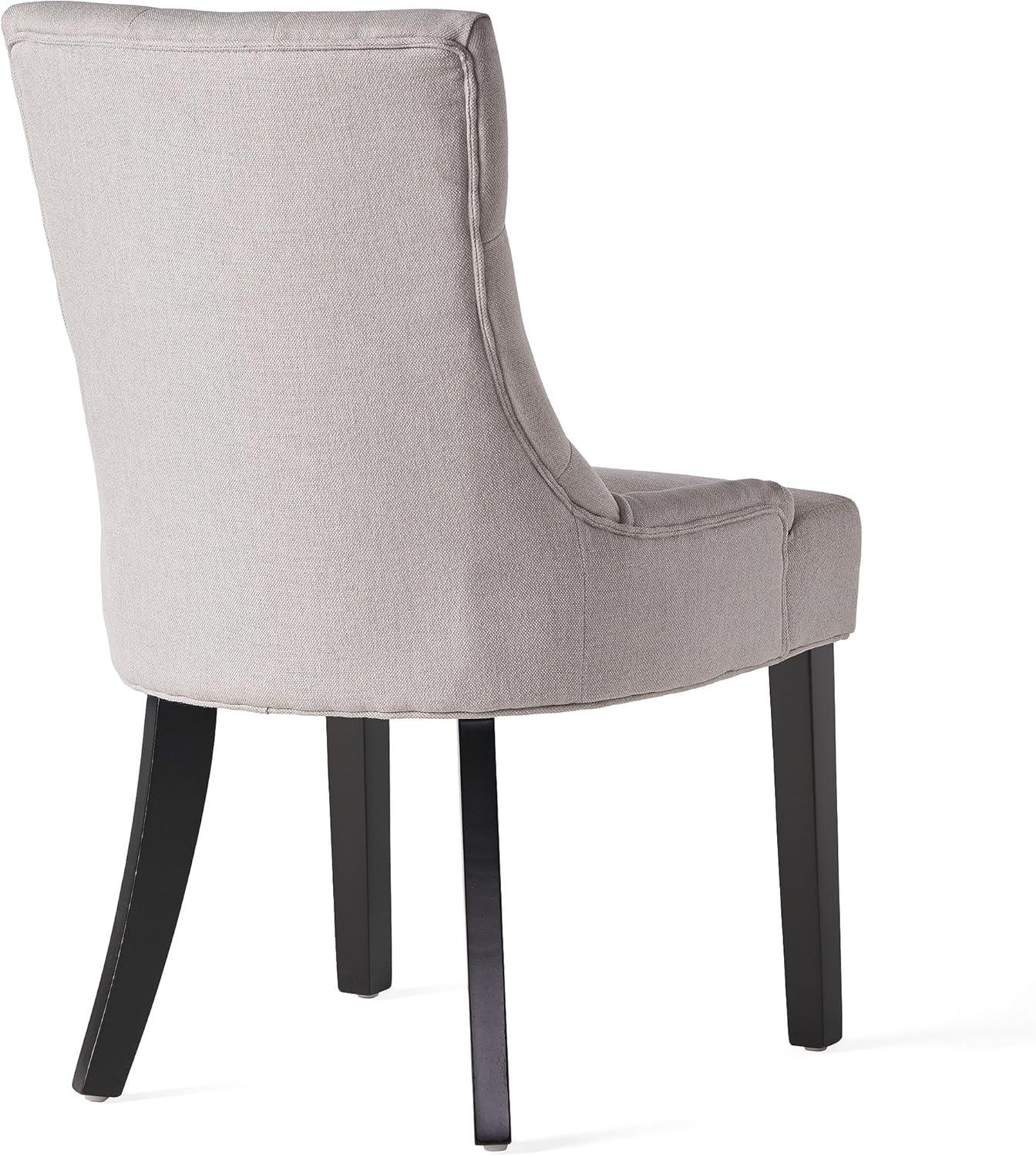 Christopher Knight Home Maggie Contemporary Tufted Armless Dining Chairs (Set of 2), Light Gray/Fabric