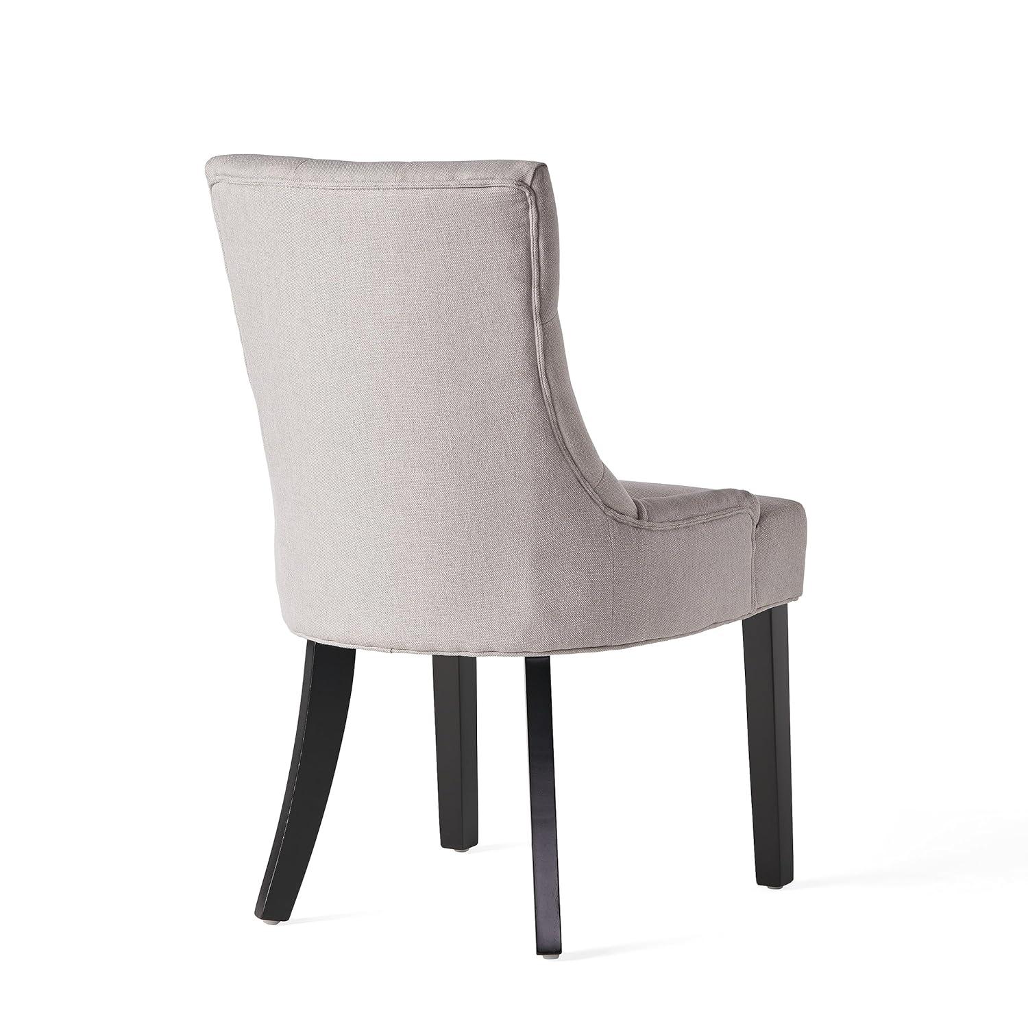 Christopher Knight Home Maggie Contemporary Tufted Armless Dining Chairs (Set of 2), Light Gray/Fabric