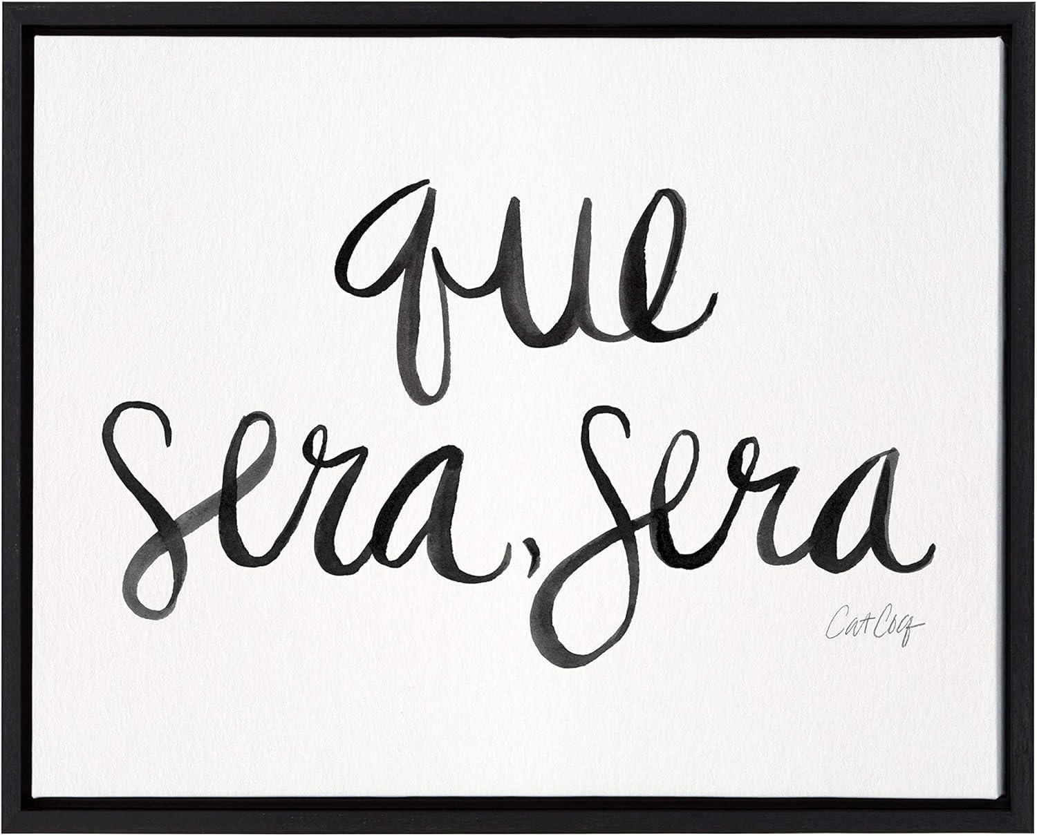 18" x 24" Sylvie Que Sera Sera Framed Canvas by Cat Coquillette Black - Kate and Laurel