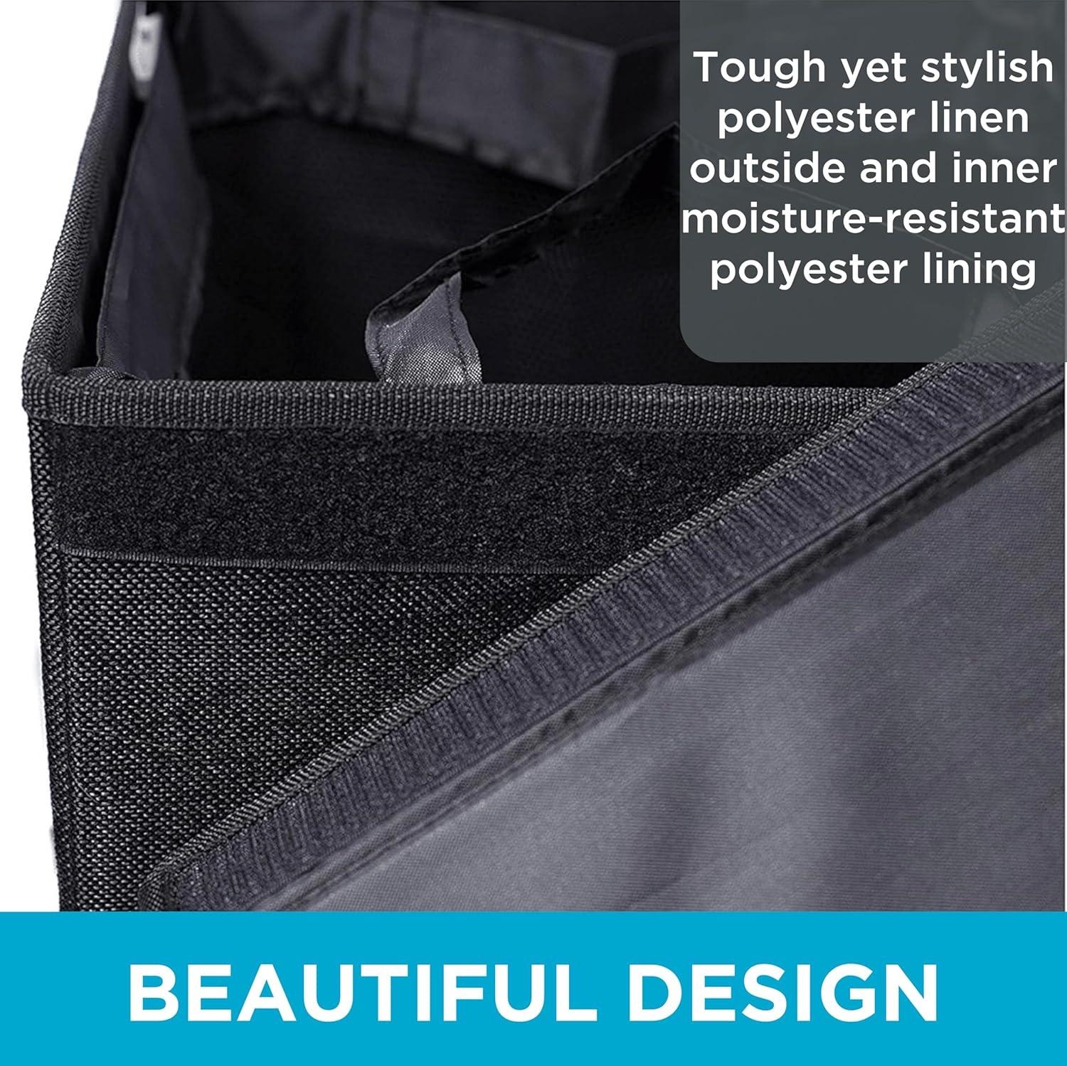 BirdRock Home Single Linen Laundry Hamper with Lid and Removable Liner - Black