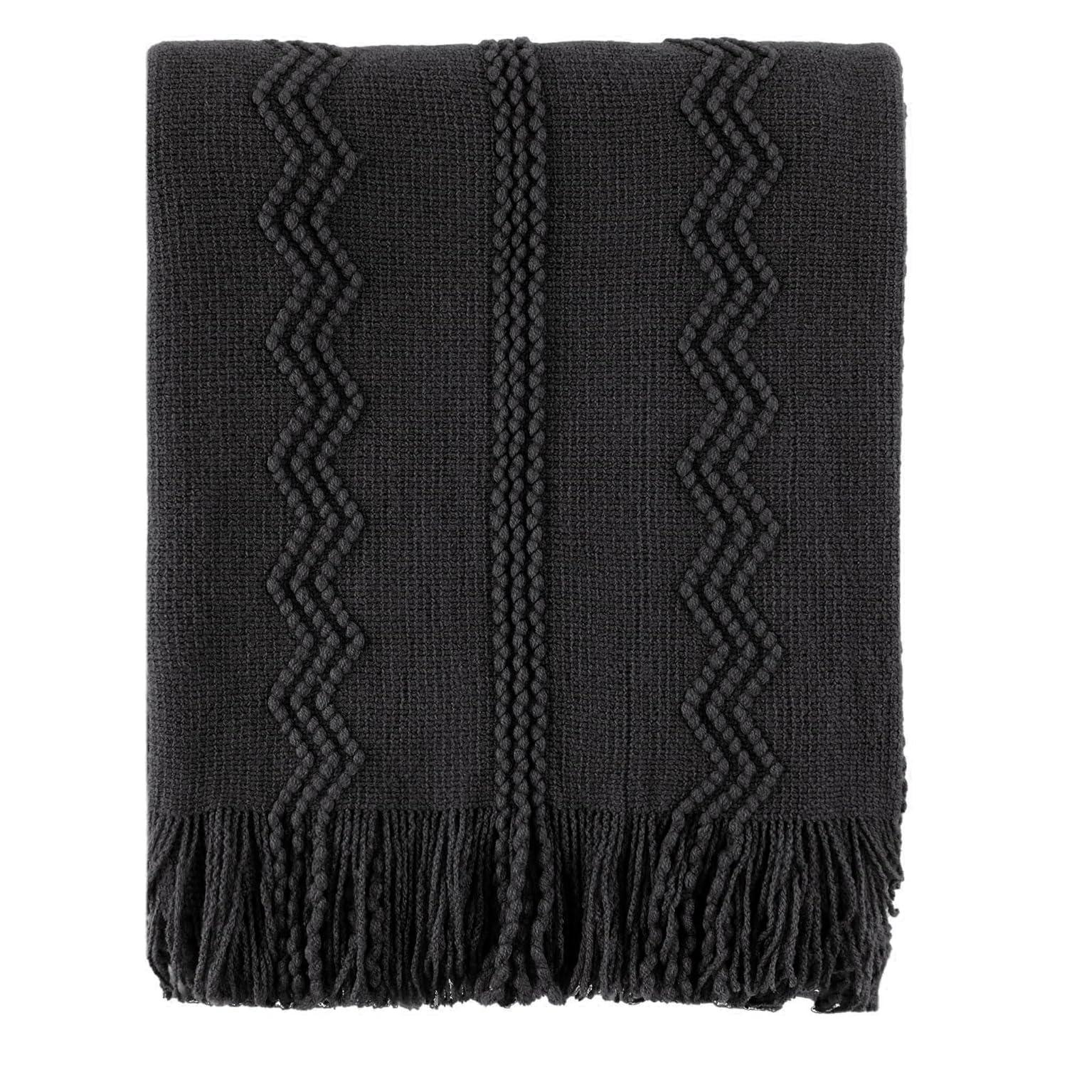 Battilo Home Throw Blanket for Couch, Textured Soft Throw Blankets, Decorative Knitted Blanket for Home Living Room Decor, 50"x60" | Wayfair