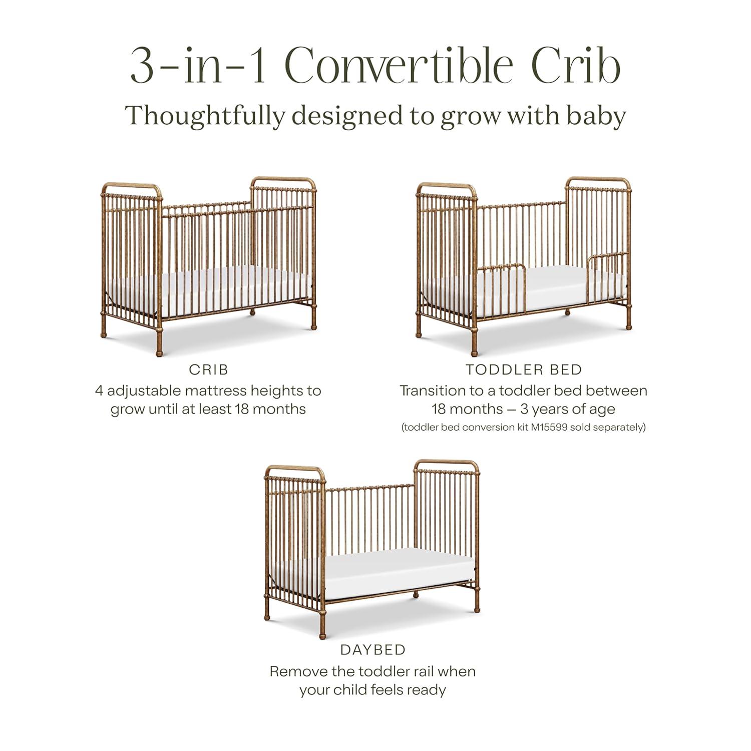 Abigail Greenguard Gold Certified 3 -in-1 Convertible Crib
