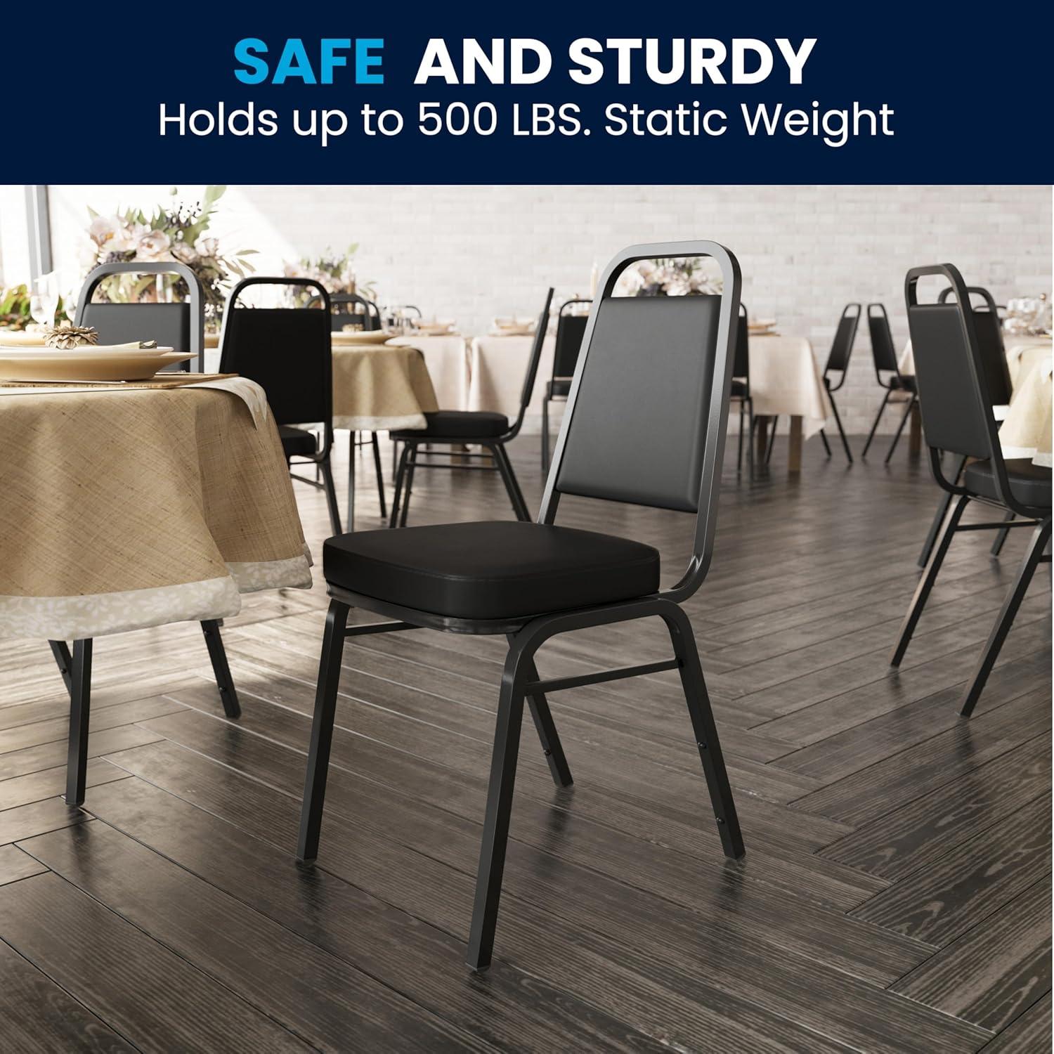 Flash Furniture Amaya Trapezoidal Back Stacking Banquet Chair with 2.5" Thick Seat