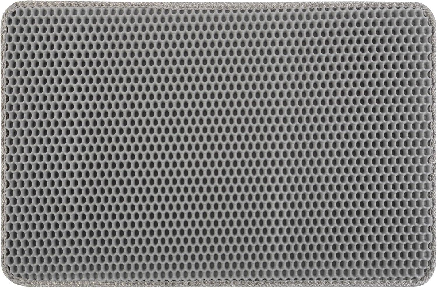PETMAKER 24x15-Inch Double-Layer Waterproof Cat Litter Mat (Gray)