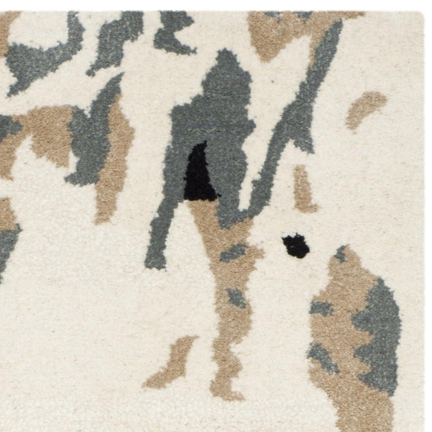 Bella BEL117 Hand Tufted Accent Rug - Ivory/Grey - 2'x3' - Safavieh.