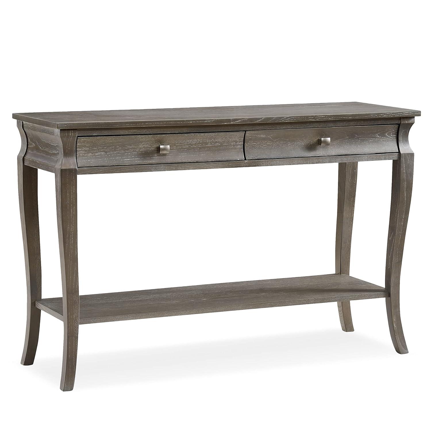 Leick Home Luna Two Drawer Sofa Table, Gray Wash