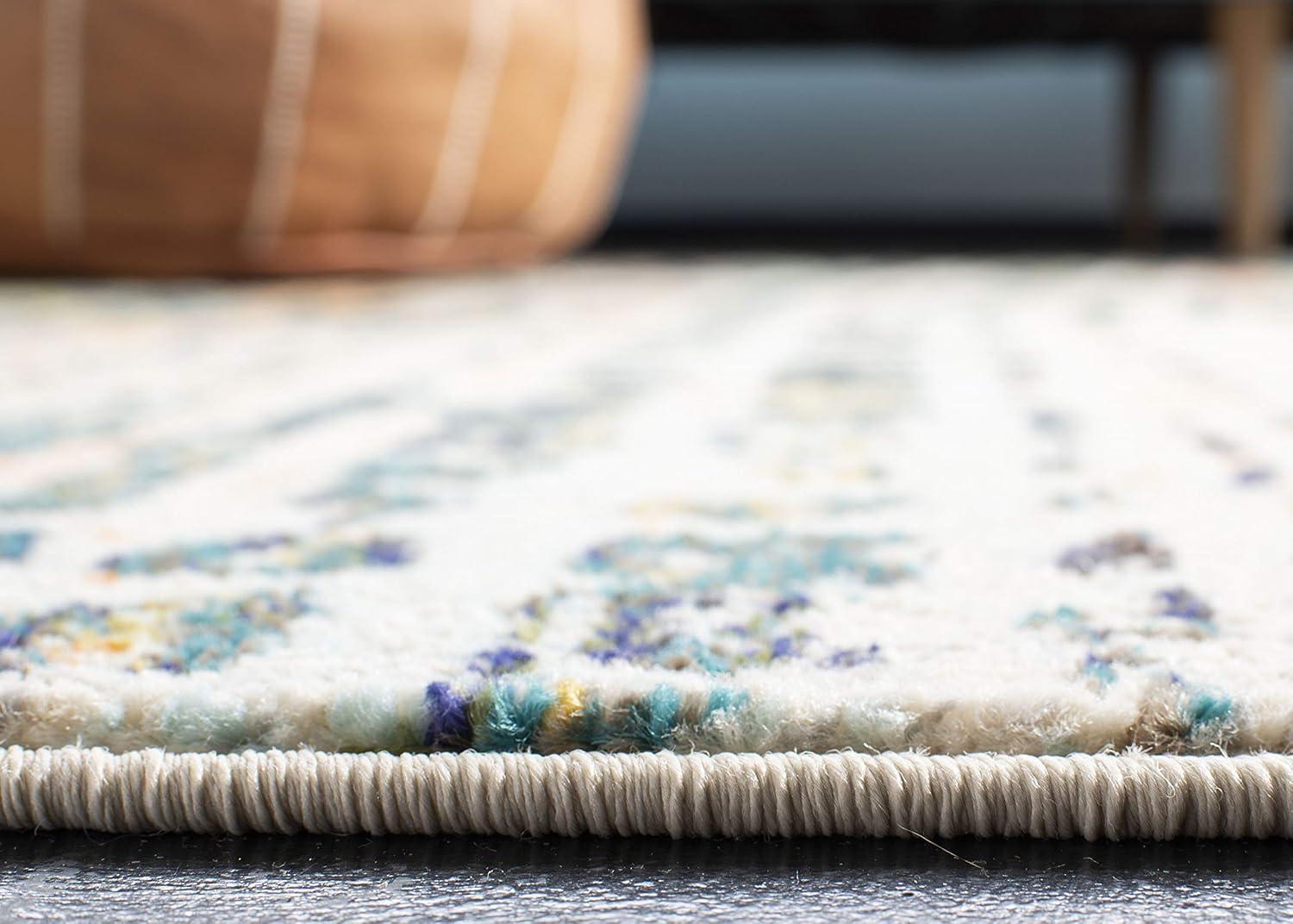 Madison MAD454 Power Loomed Indoor Area Rug - Beige/Navy - 5'3"x7'6" - Safavieh