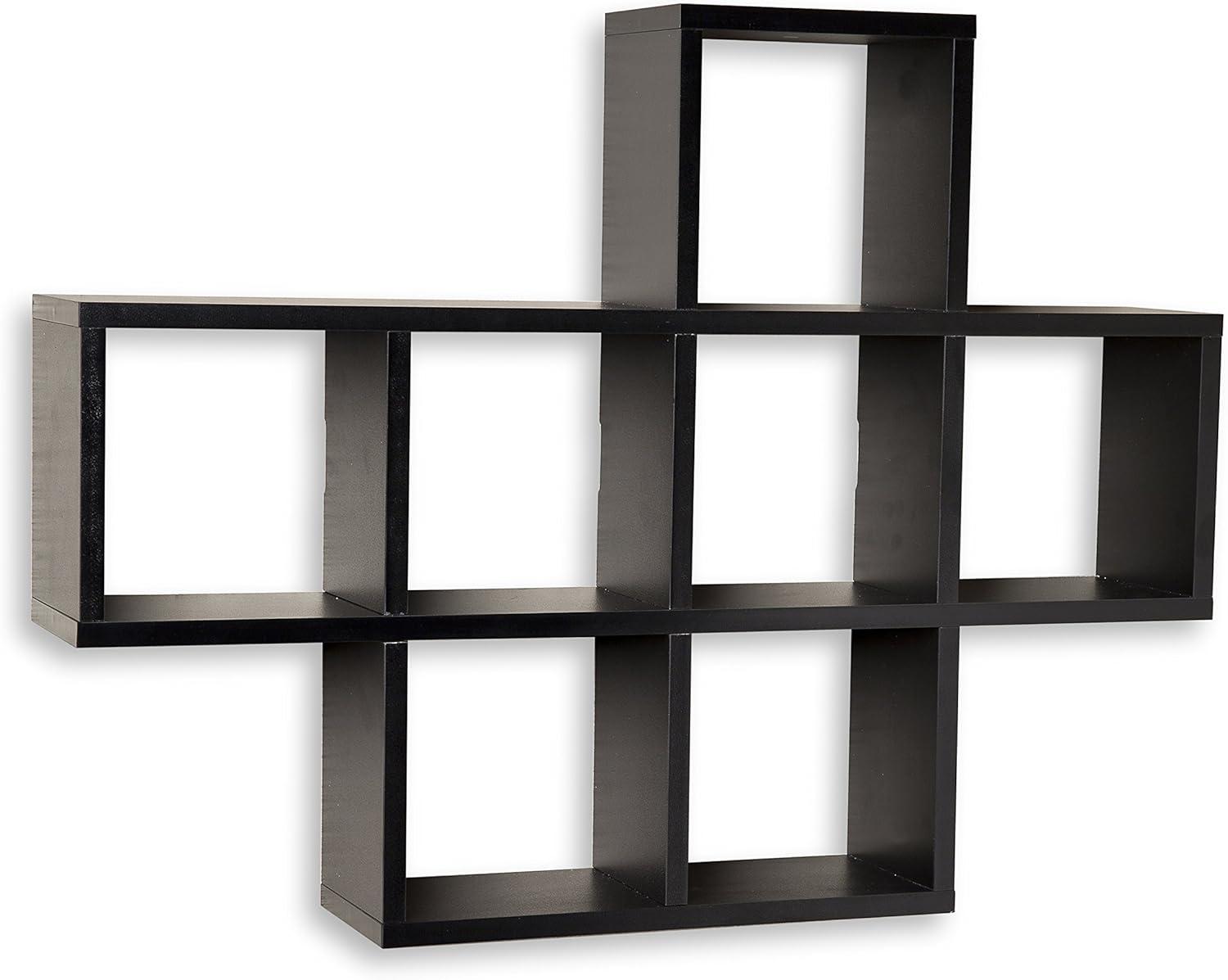 Danya B Cubby Laminated Veneer Shelving Unit Black