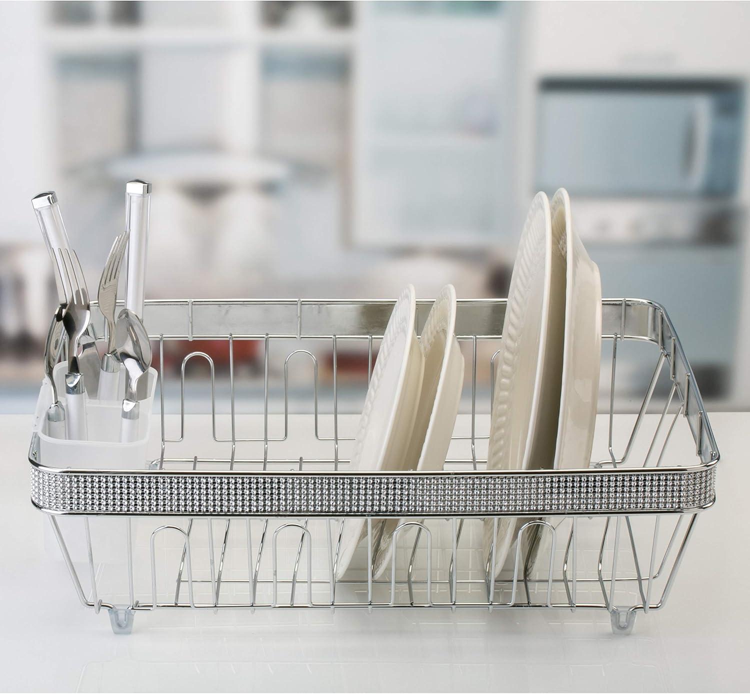 Bath Bliss 22899-CHR Kitchen Details Drying Rack in Pave Diamond Design