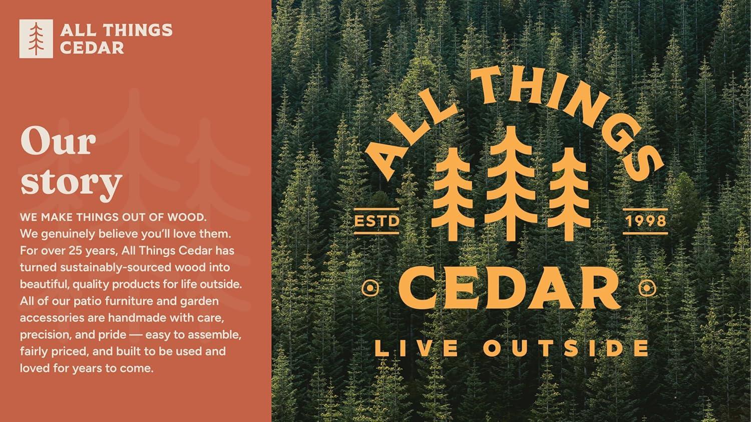 All Things Cedar GA87 Garden Arbor - 60L x 25W x 86H