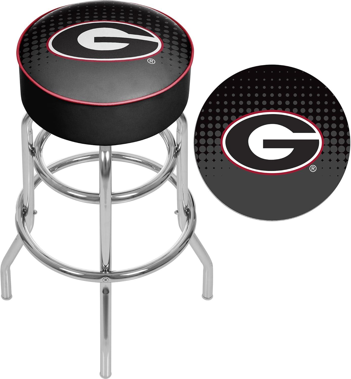 NCAA Swivel Upholstered Counter Stool with Metal Frame