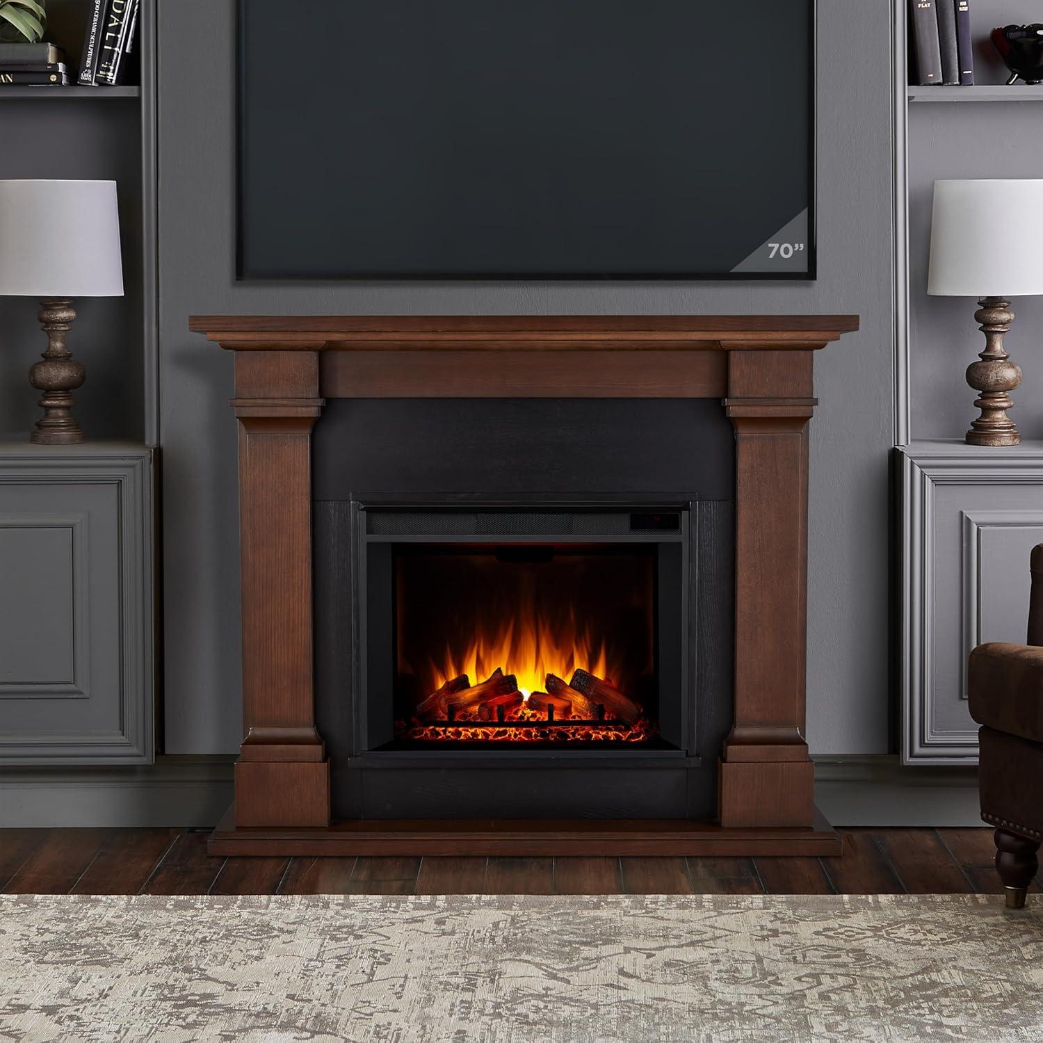 Callaway Chestnut Oak Grand Electric Fireplace with Mantel