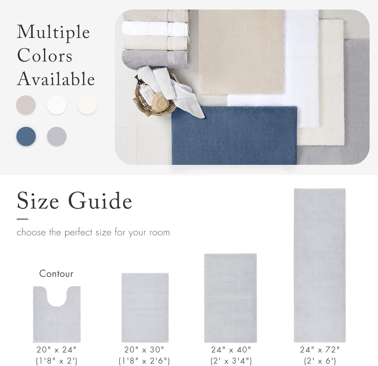 Madison Park Signature Marshmallow Quick Dry Bath Rug with Non-Slip Backing