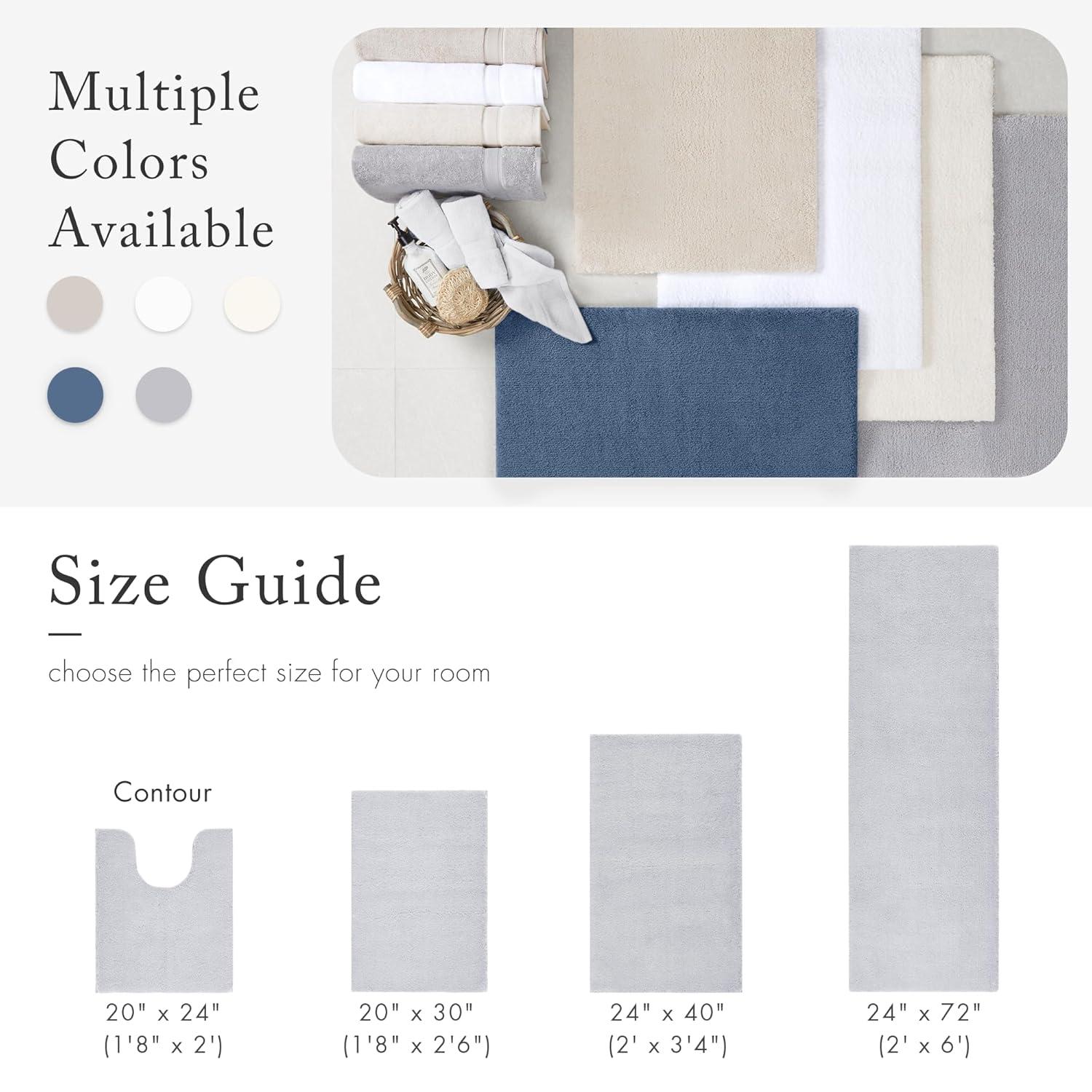Madison Park Signature Marshmallow Quick Dry Bath Rug with Non-Slip Backing