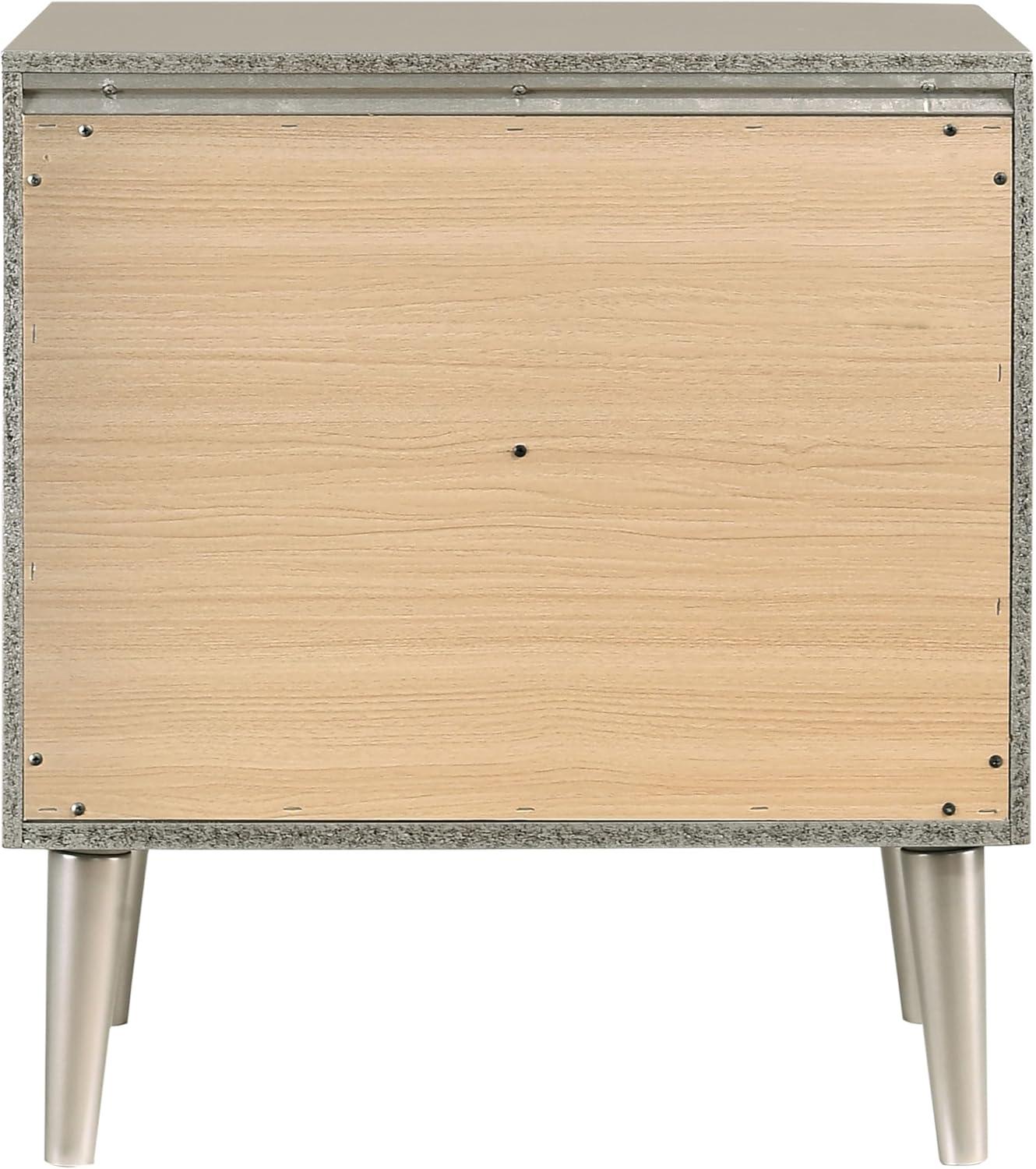Coaster Company Metallic Sterling 2-Drawer, 23.4 inch