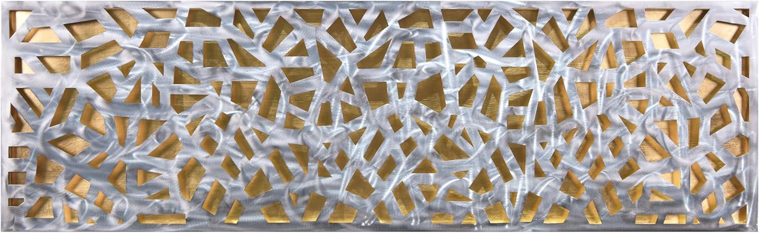 Empire Art Direct Radiant Fusion Leaf encased on a 3D Polished Steel Abstract Metal Wall Art