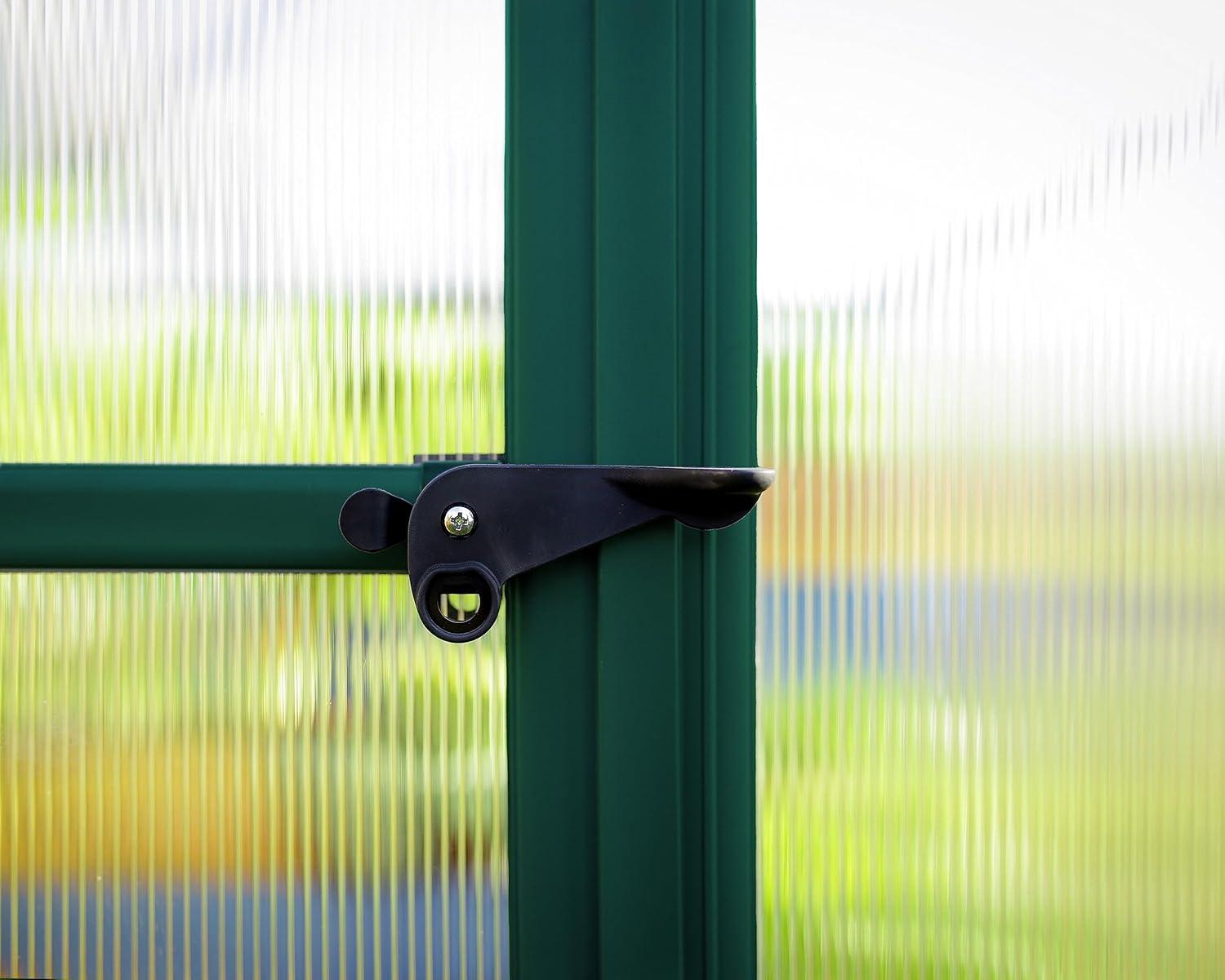 Canopia Palram - Canopia Mythos 6' W X 8' D Greenhouse Walk-In Hobby Twin Wall Polycarbonate Aluminum Frame Greenhouse Kit With Roof Vent - Green